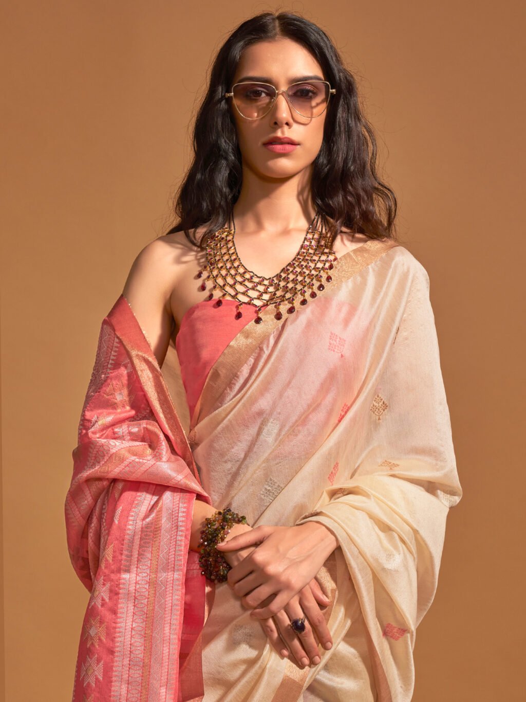 showcasing the beauty and craftsmanship of Party Wear Saree.