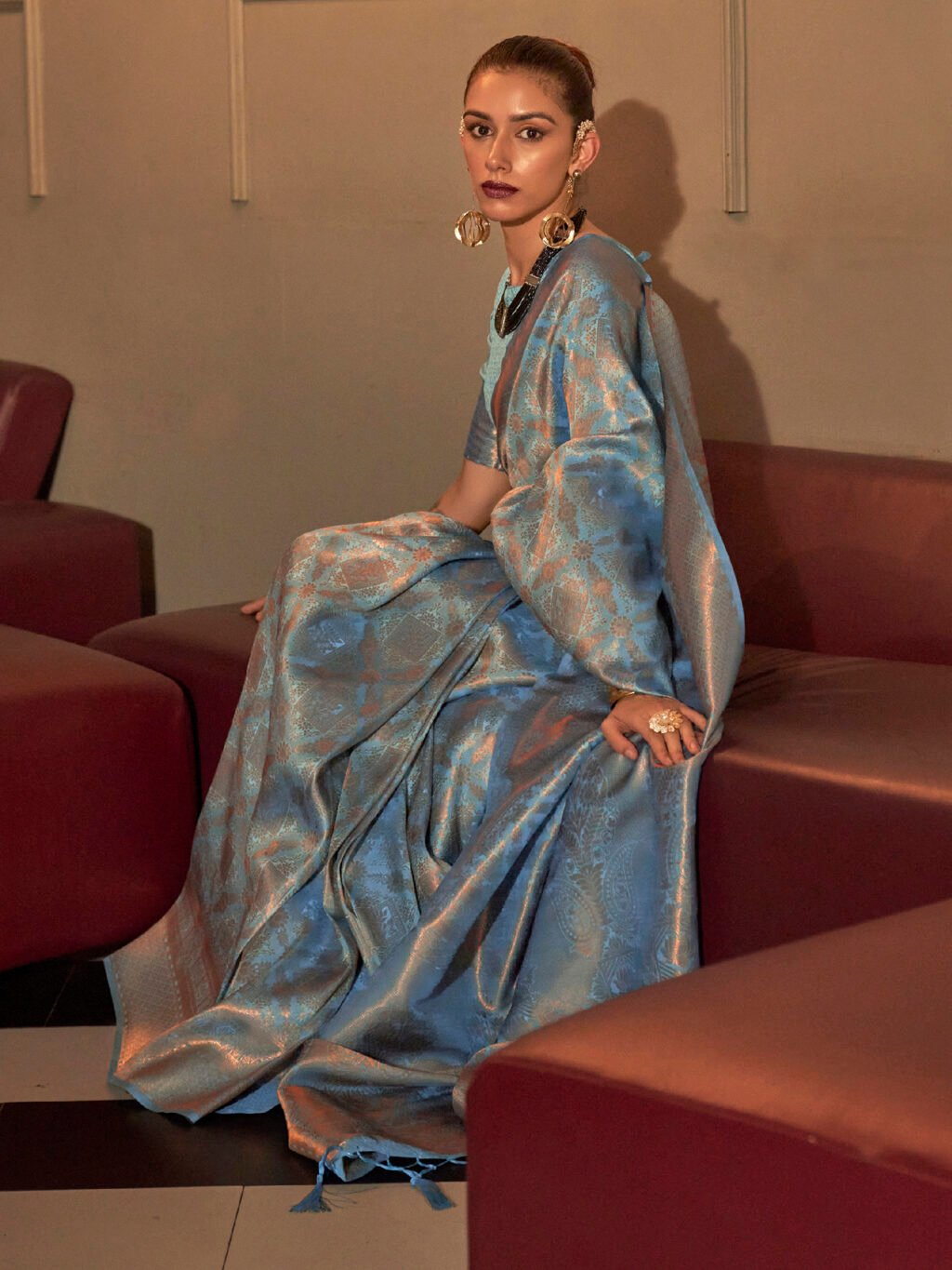 showcasing the beauty and craftsmanship of Traditional Saree.