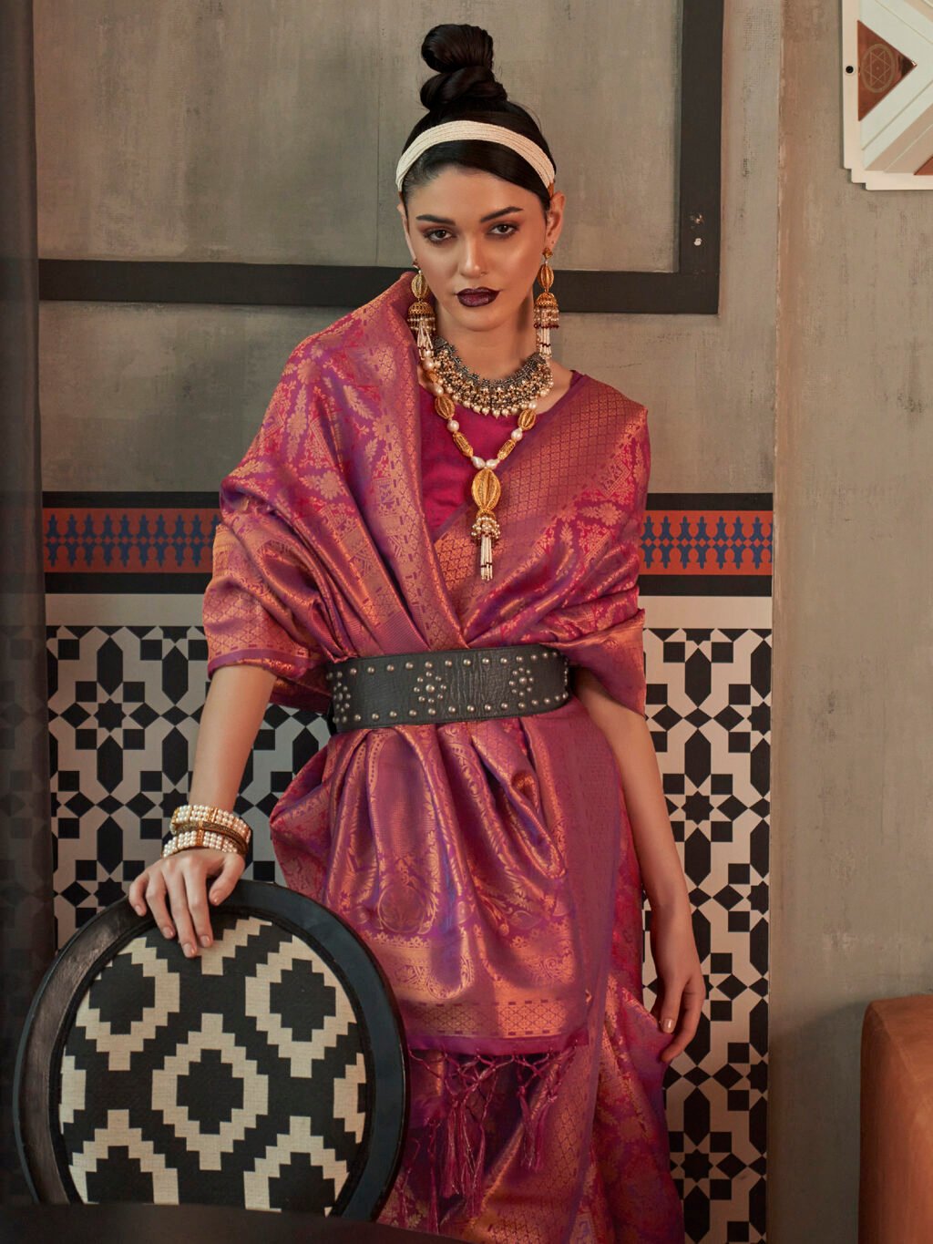 showcasing the beauty and craftsmanship of Festive Saree.