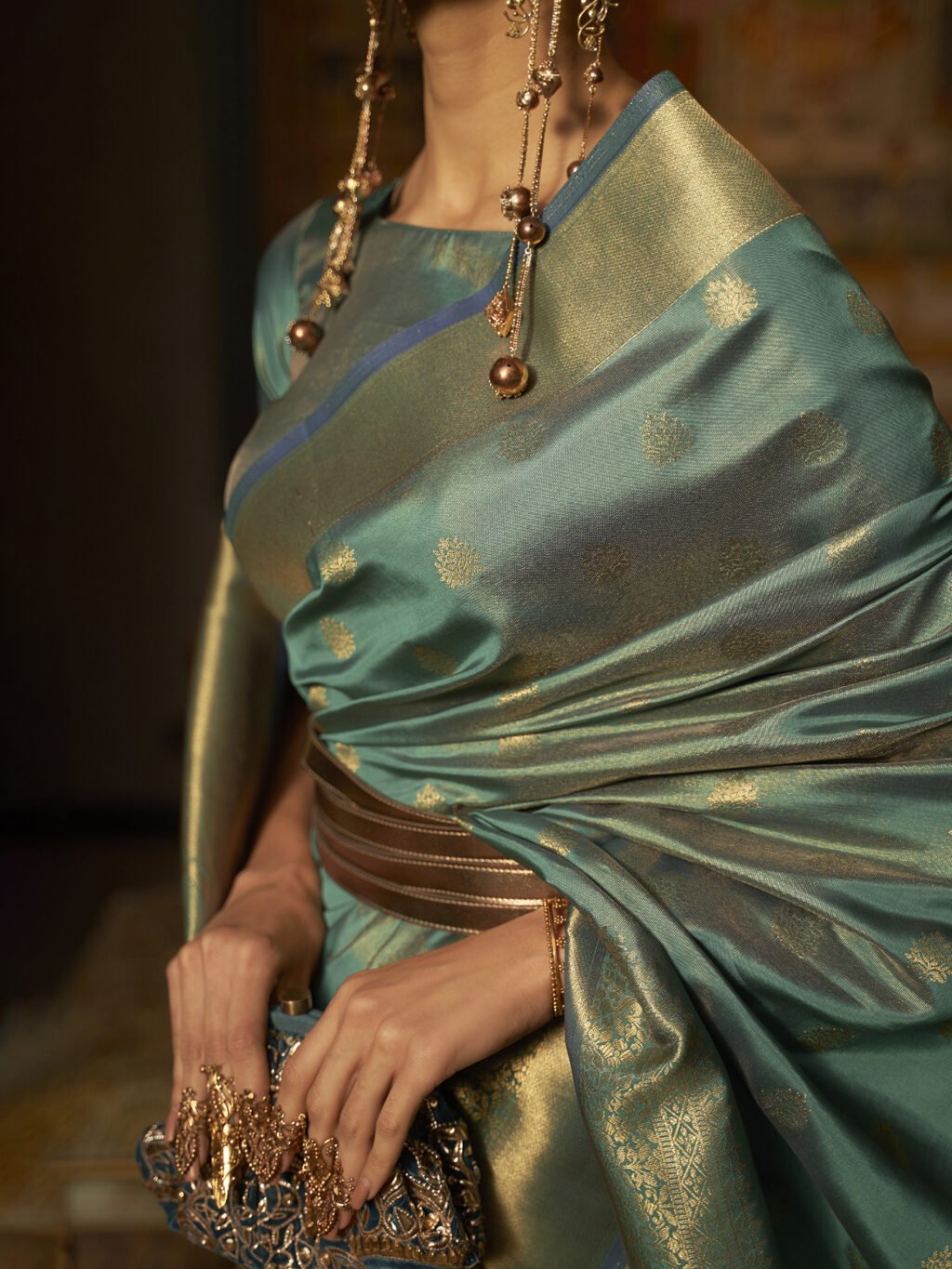 showcasing the beauty and craftsmanship of Silk Saree.