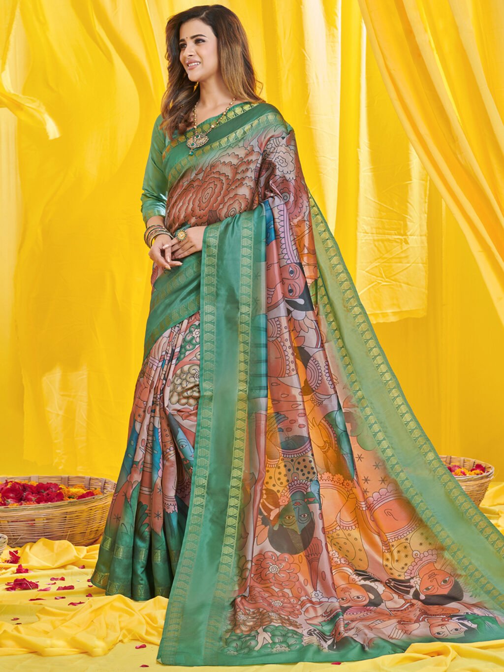 Image of Cream Silk Traditional
