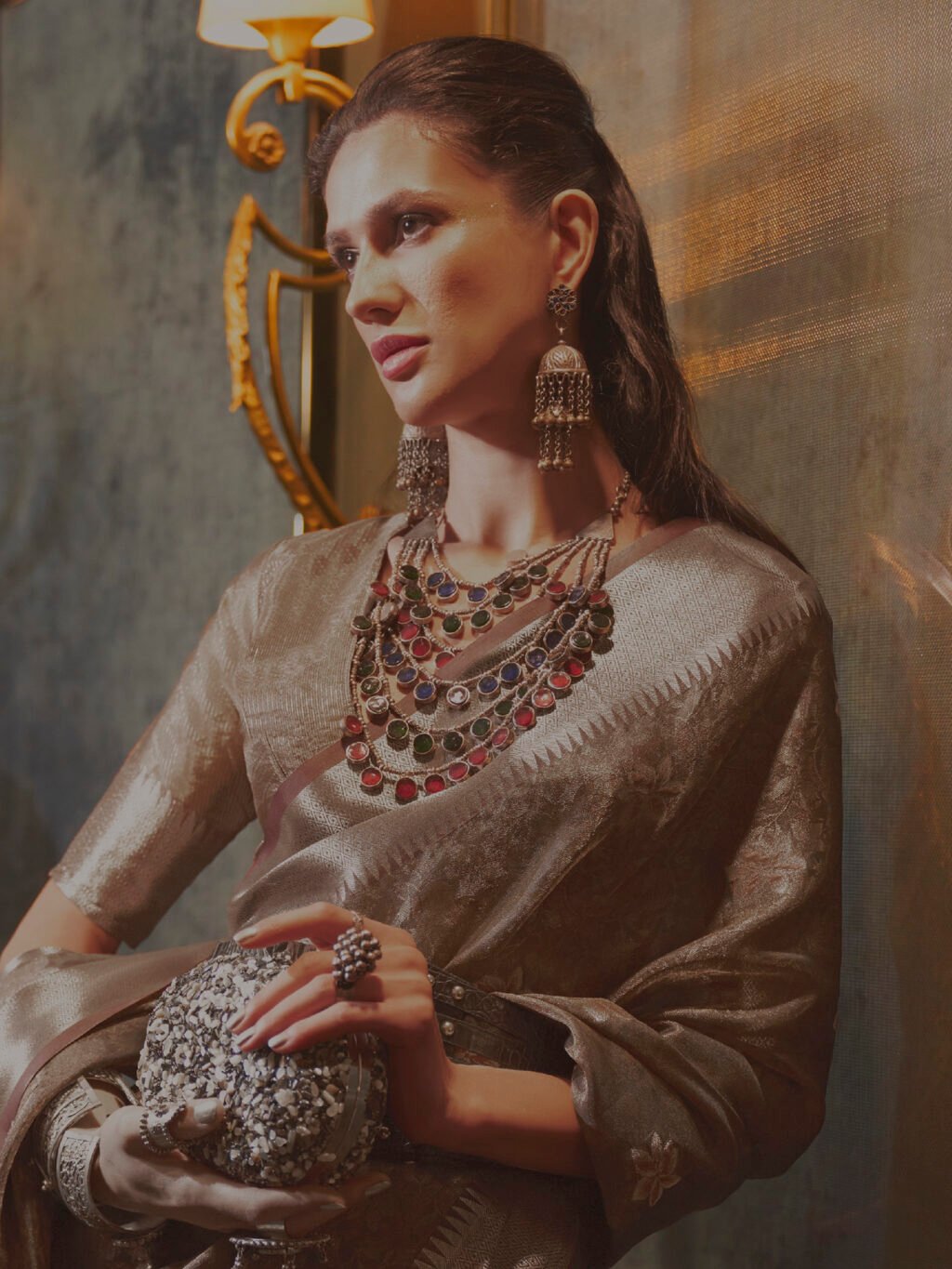 showcasing the beauty and craftsmanship of Festive Saree.