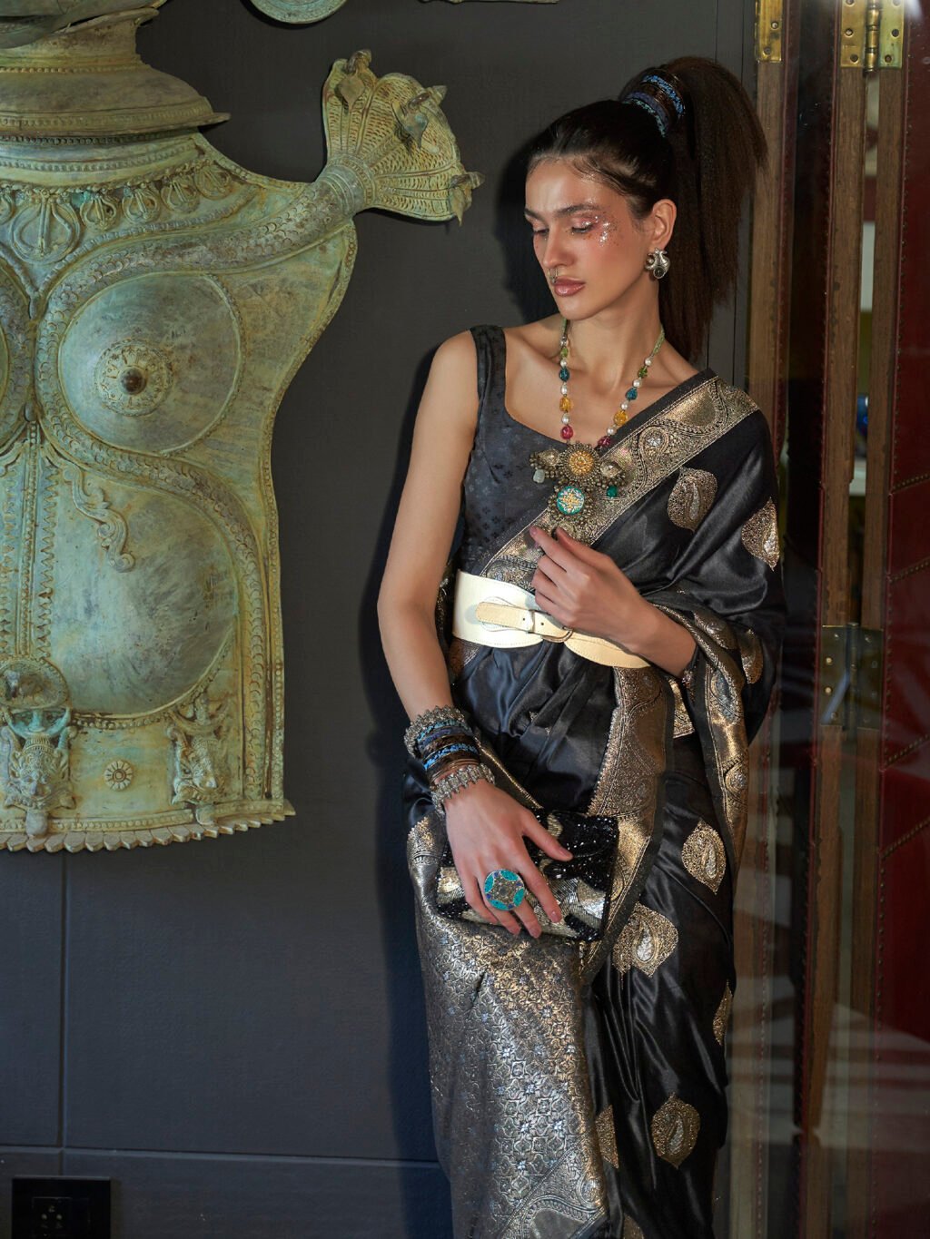 showcasing the beauty and craftsmanship of Traditional Saree.