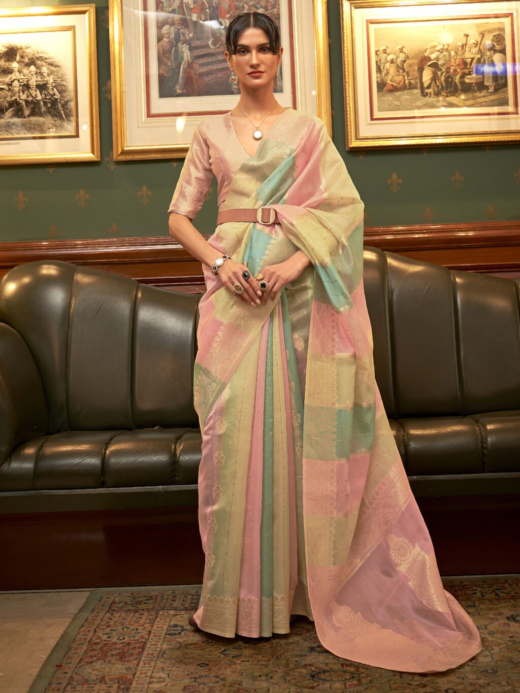 Image of Multicolored Saree