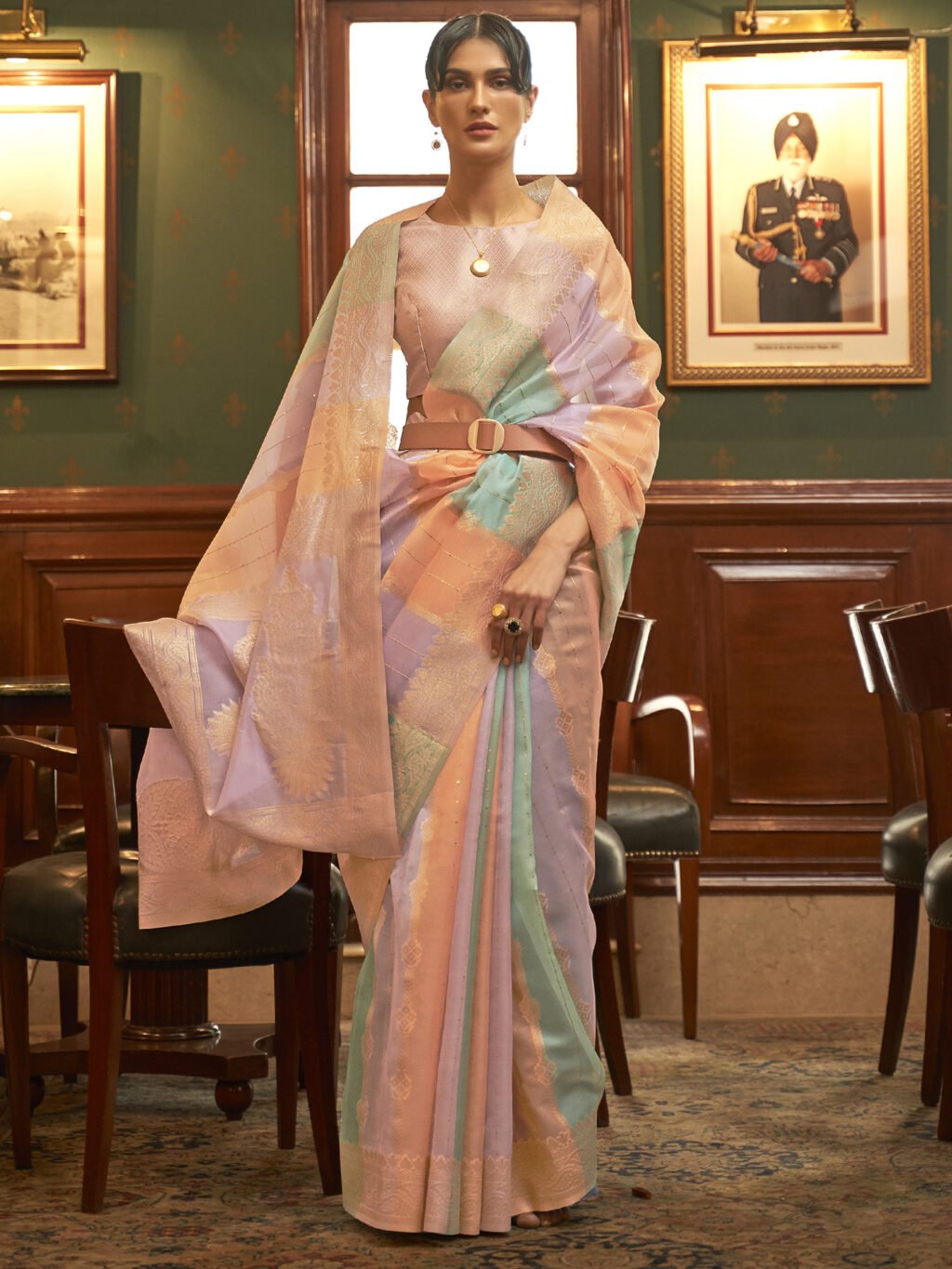 Image of Multicolored Saree