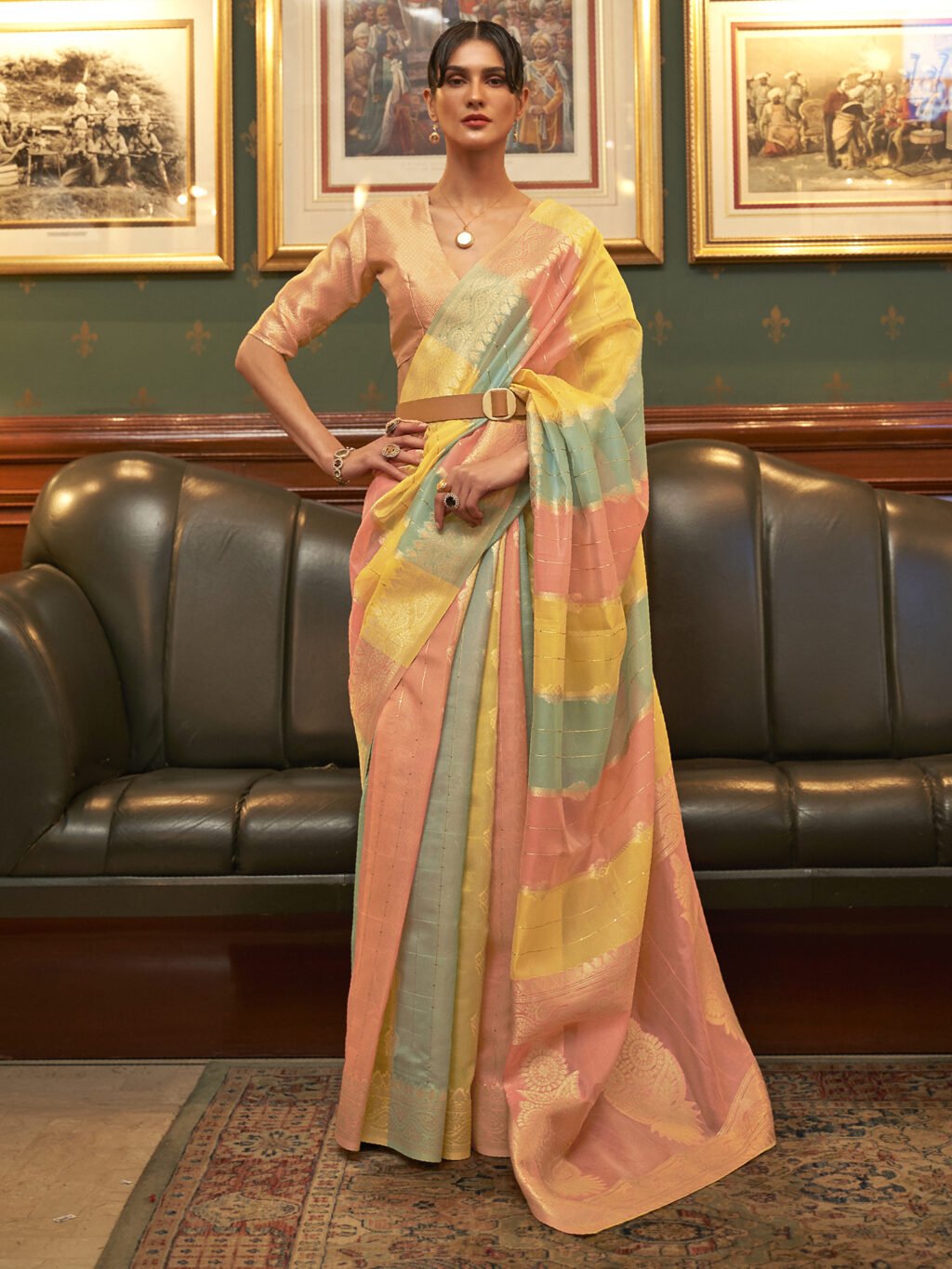 Image of Multicolored Saree