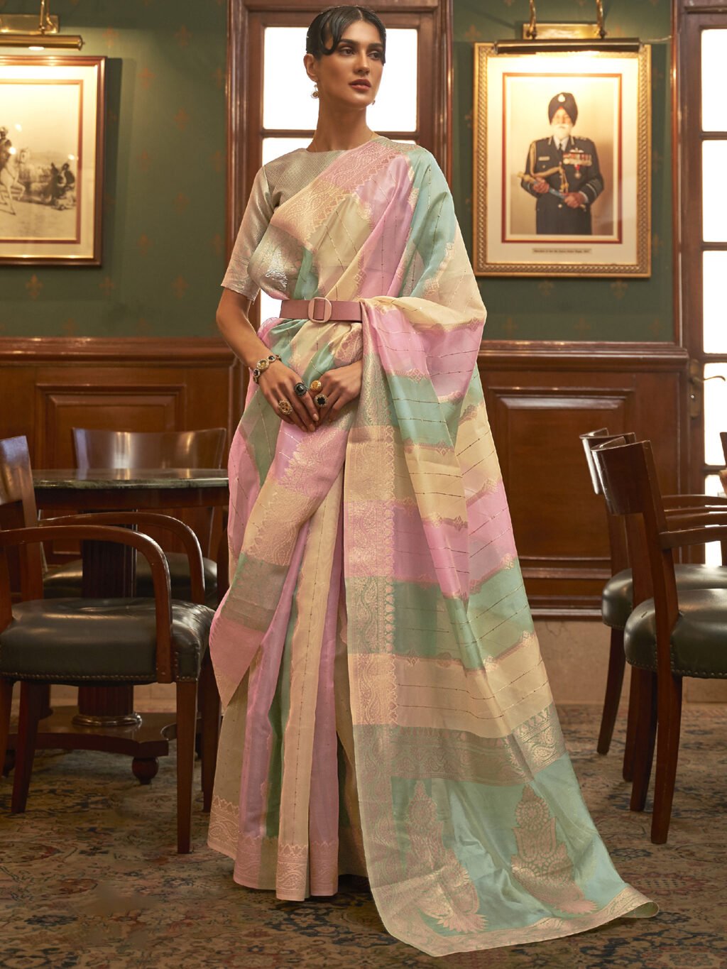 Image of Multicolored Saree