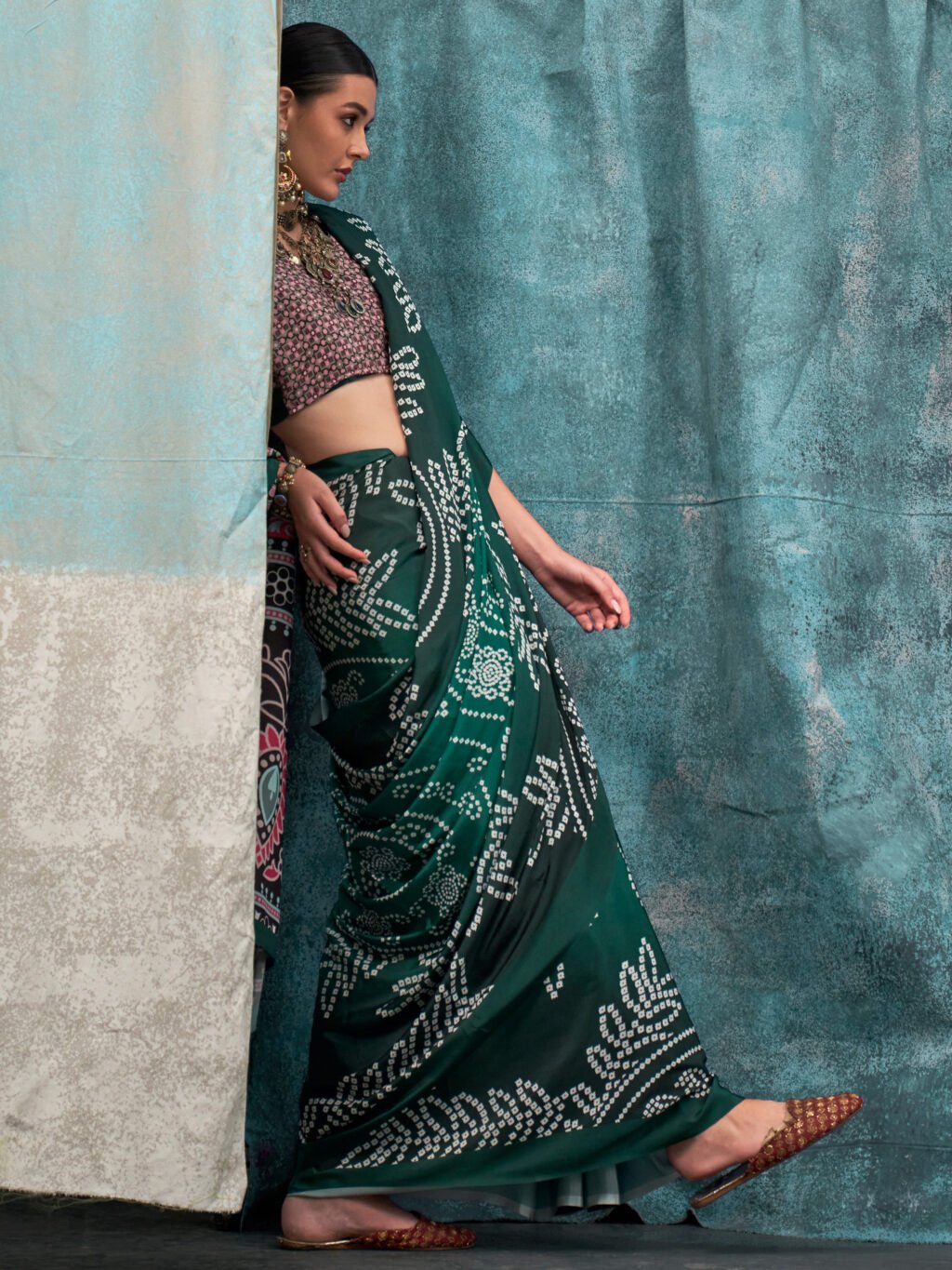 showcasing the beauty and craftsmanship of Designer Saree.
