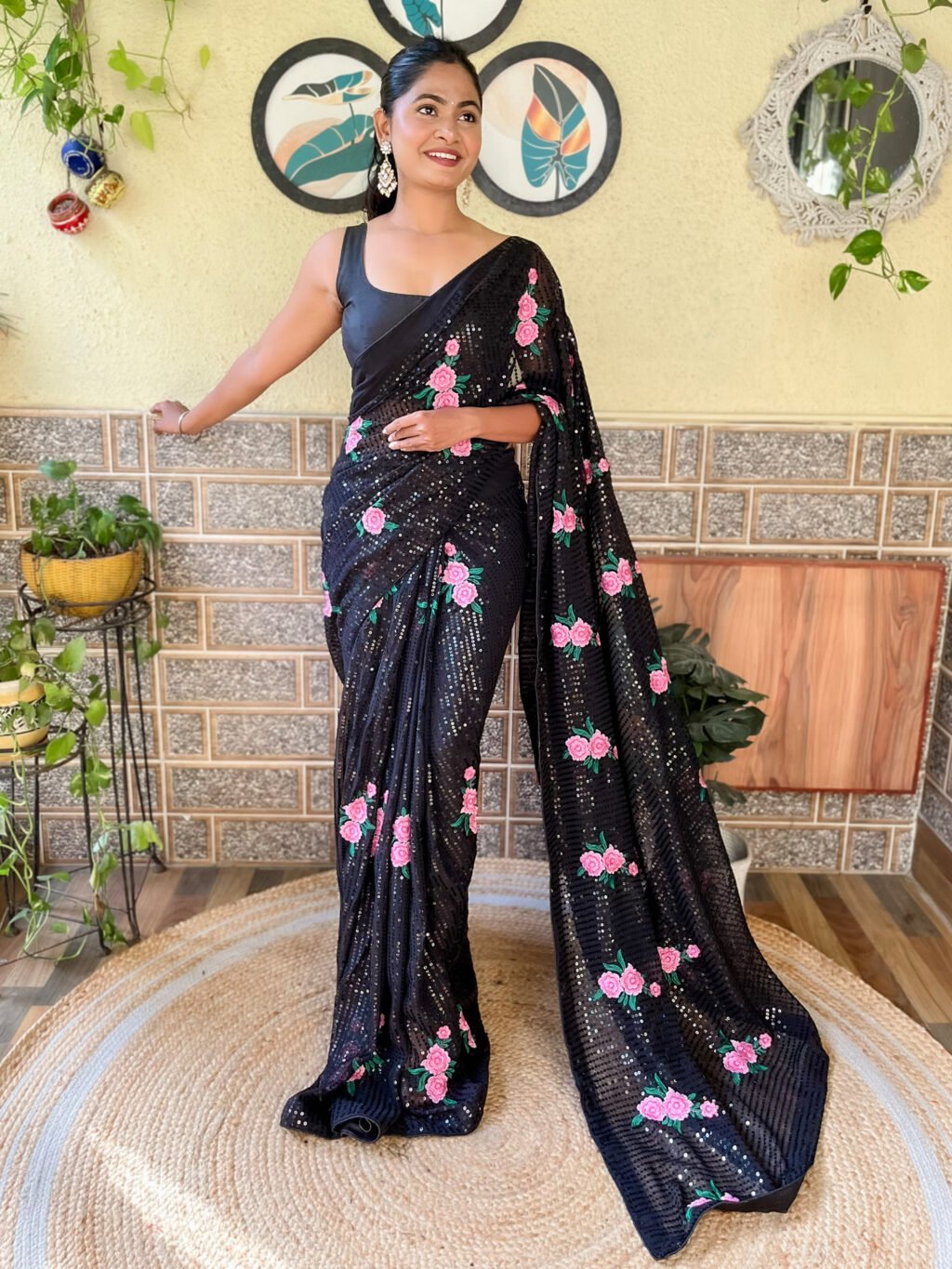 showcasing the beauty and craftsmanship of Festive Saree.