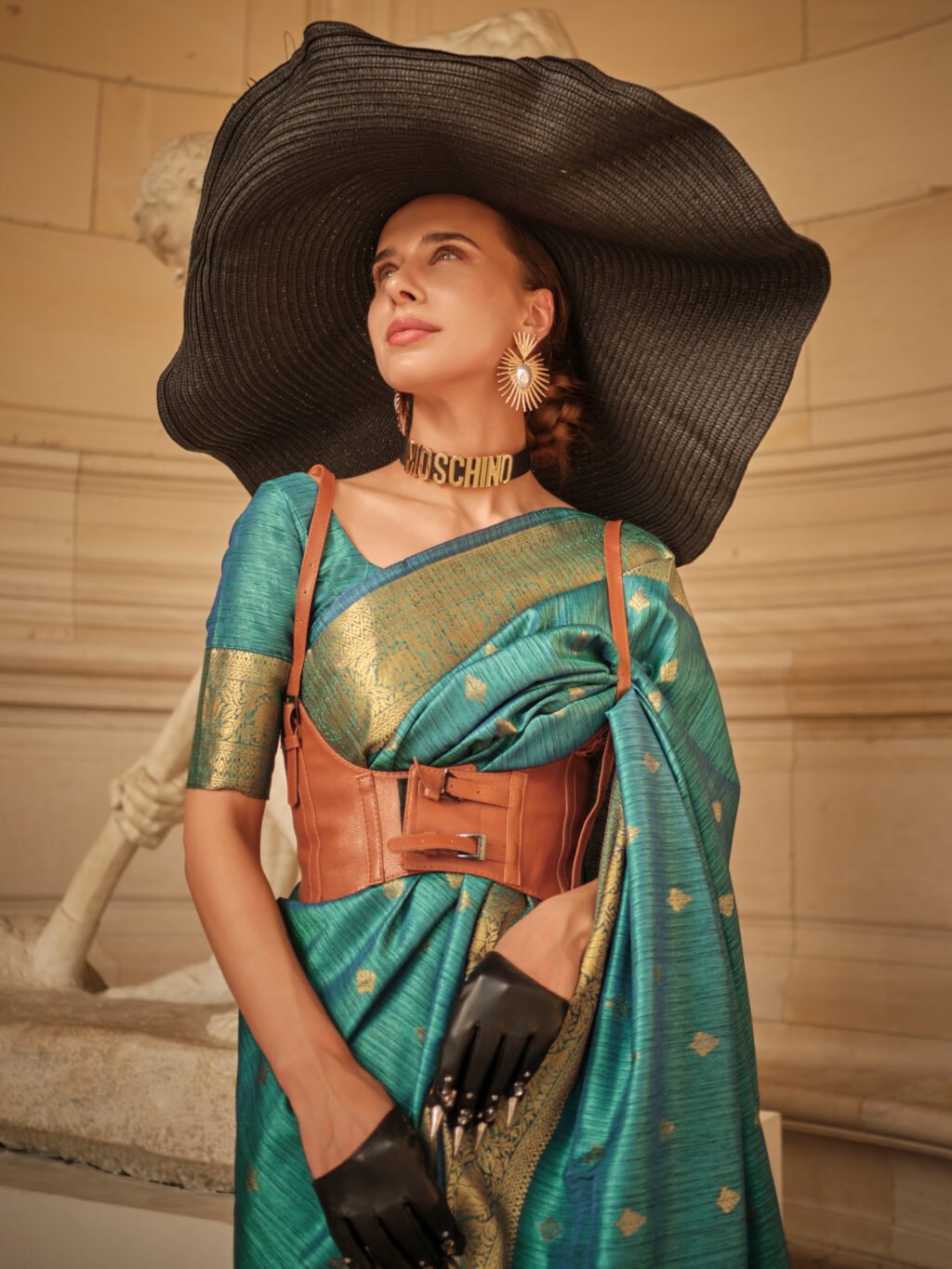 showcasing the beauty and craftsmanship of Festive Saree.