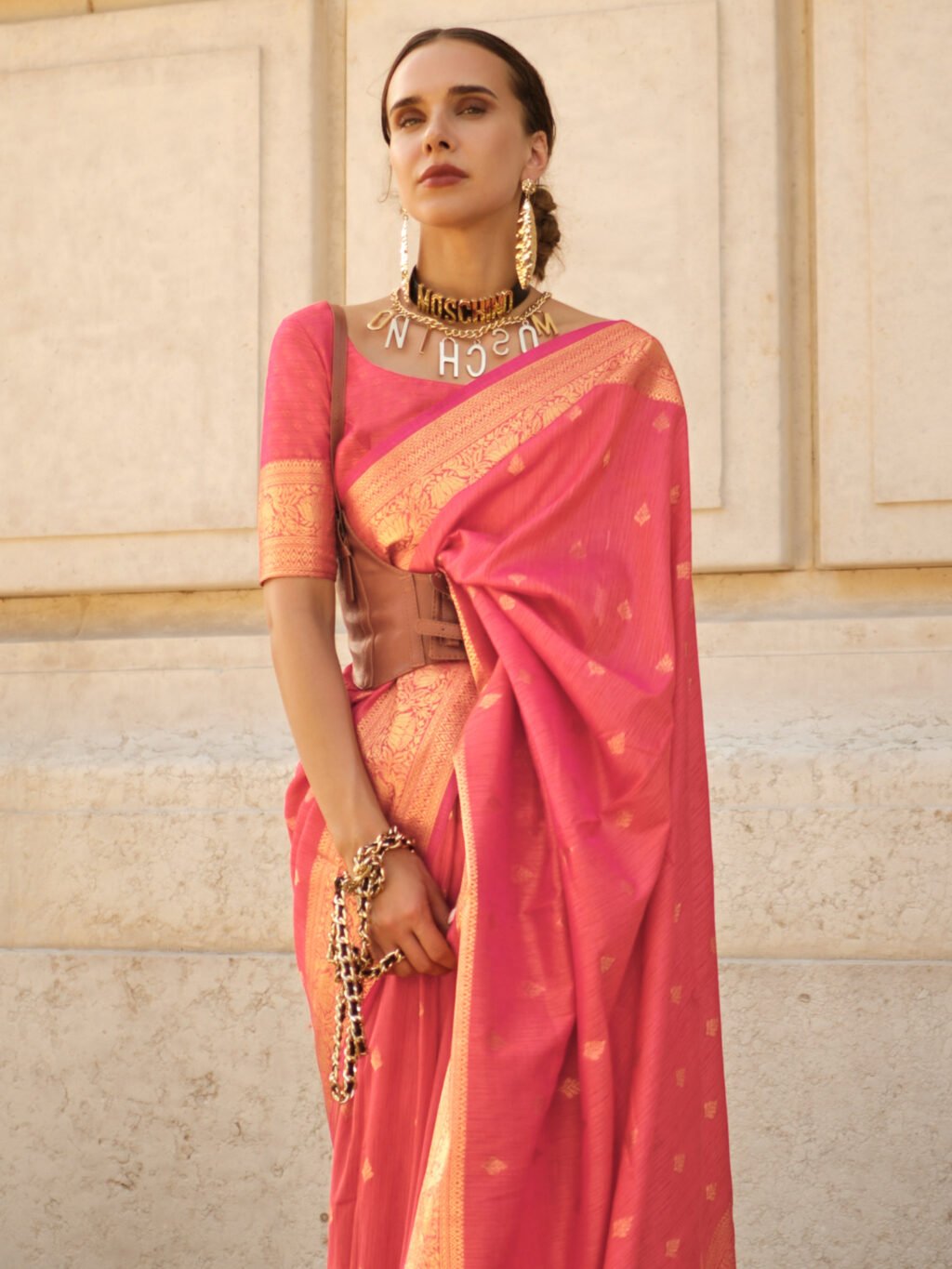 showcasing the beauty and craftsmanship of Silk Saree.