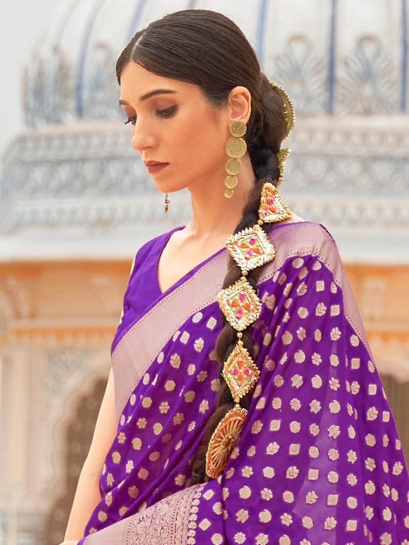 showcasing the beauty and craftsmanship of Party Wear Saree.