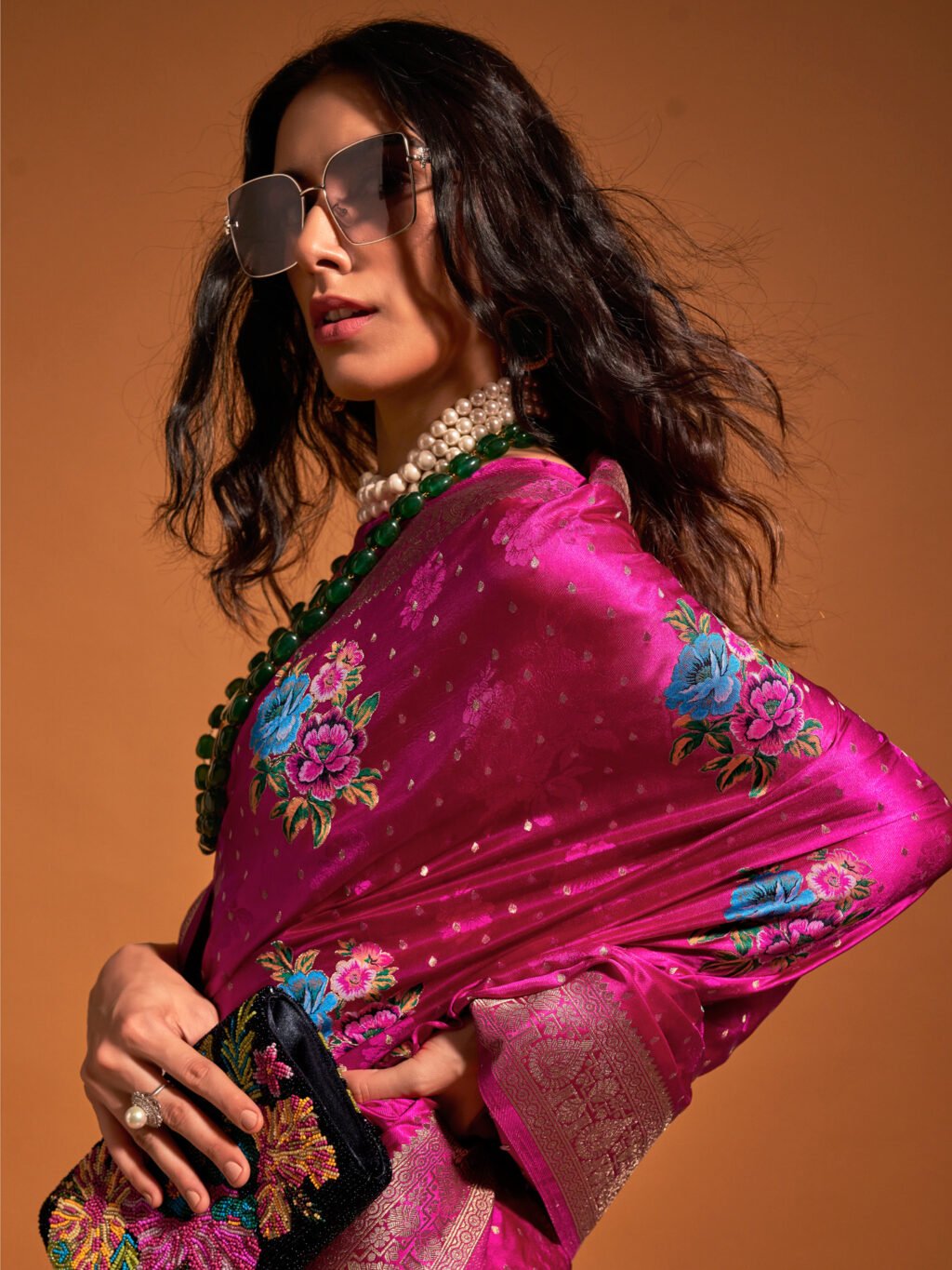 showcasing the beauty and craftsmanship of Designer Saree.
