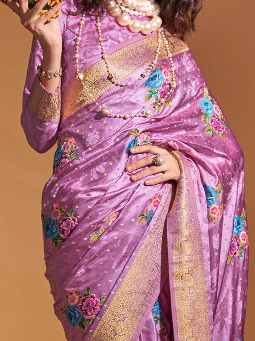 Mauve Silk Saree - Image 4