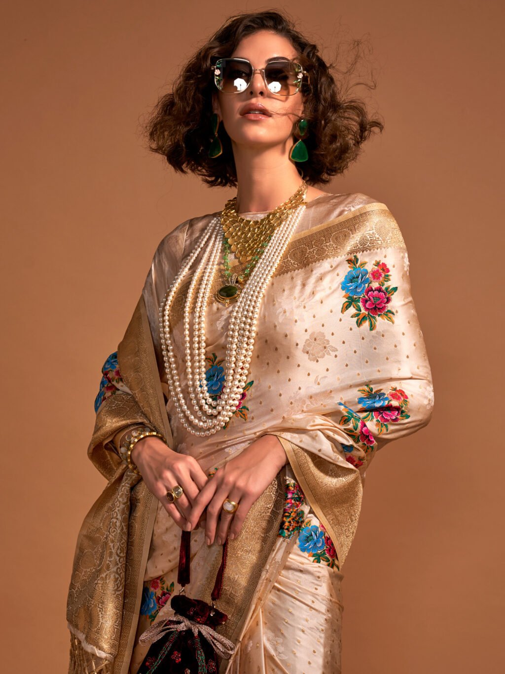 showcasing the beauty and craftsmanship of Festive Saree.