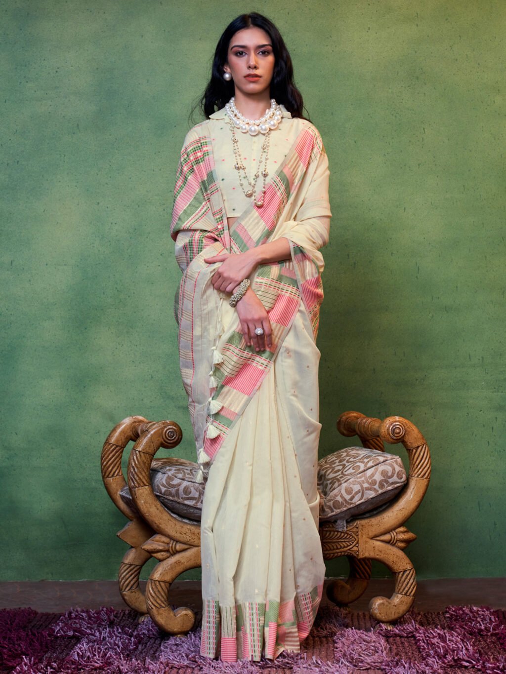 showcasing the beauty and craftsmanship of Festive Saree.