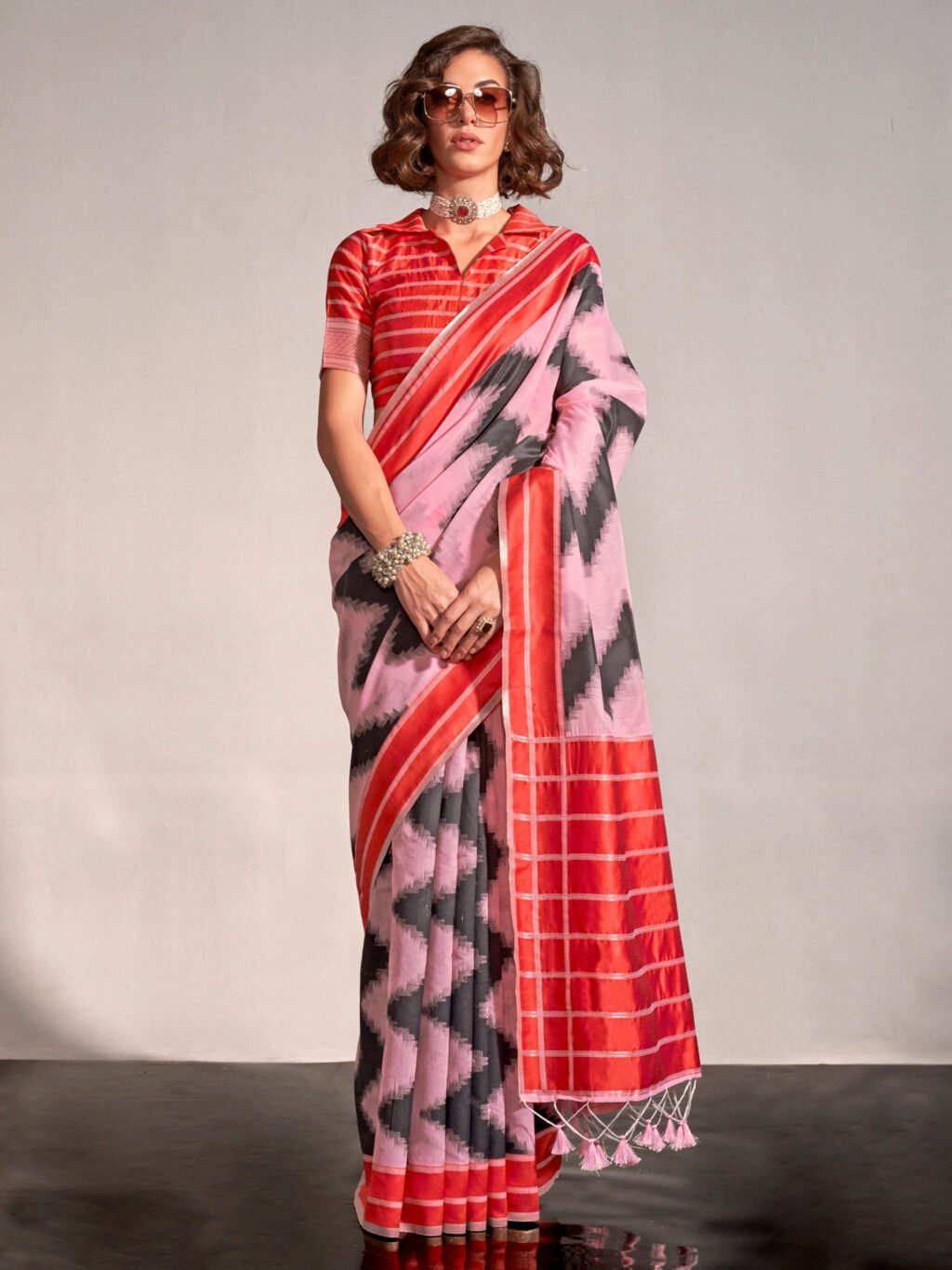 Image of Mauve Silk Saree
