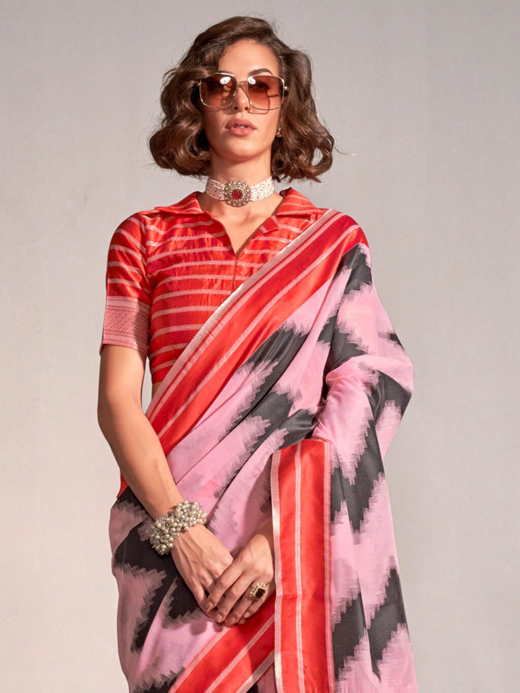 Mauve Silk Saree - Image 3