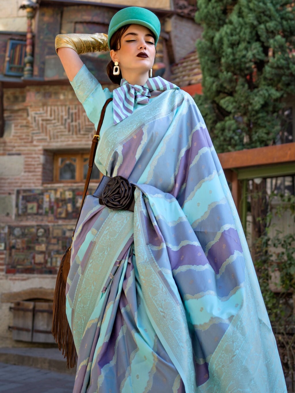 showcasing the beauty and craftsmanship of Party Wear Saree.