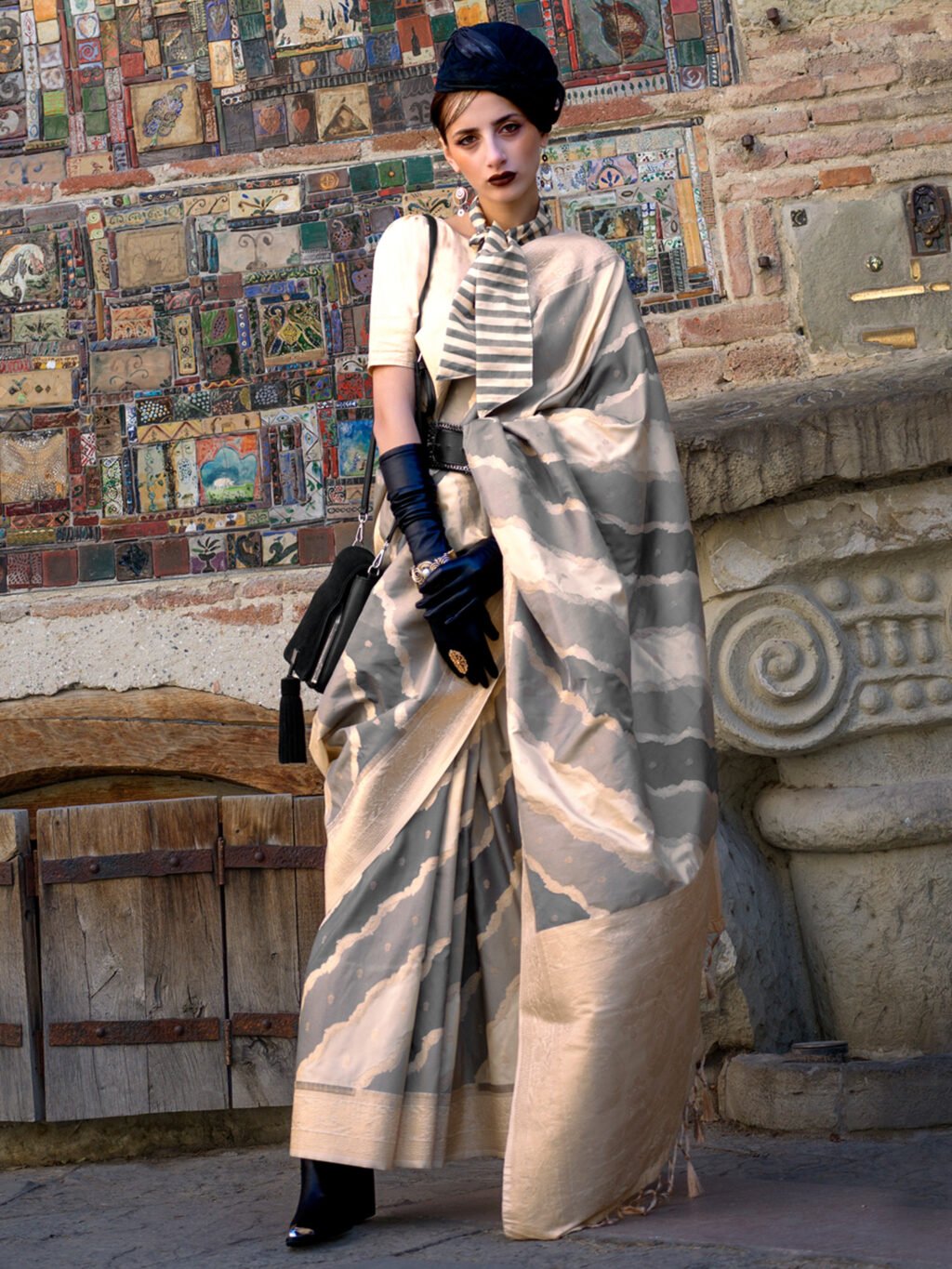 showcasing the beauty and craftsmanship of Traditional Saree.