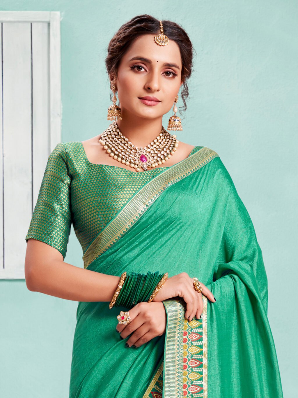 showcasing the beauty and craftsmanship of Designer Saree.