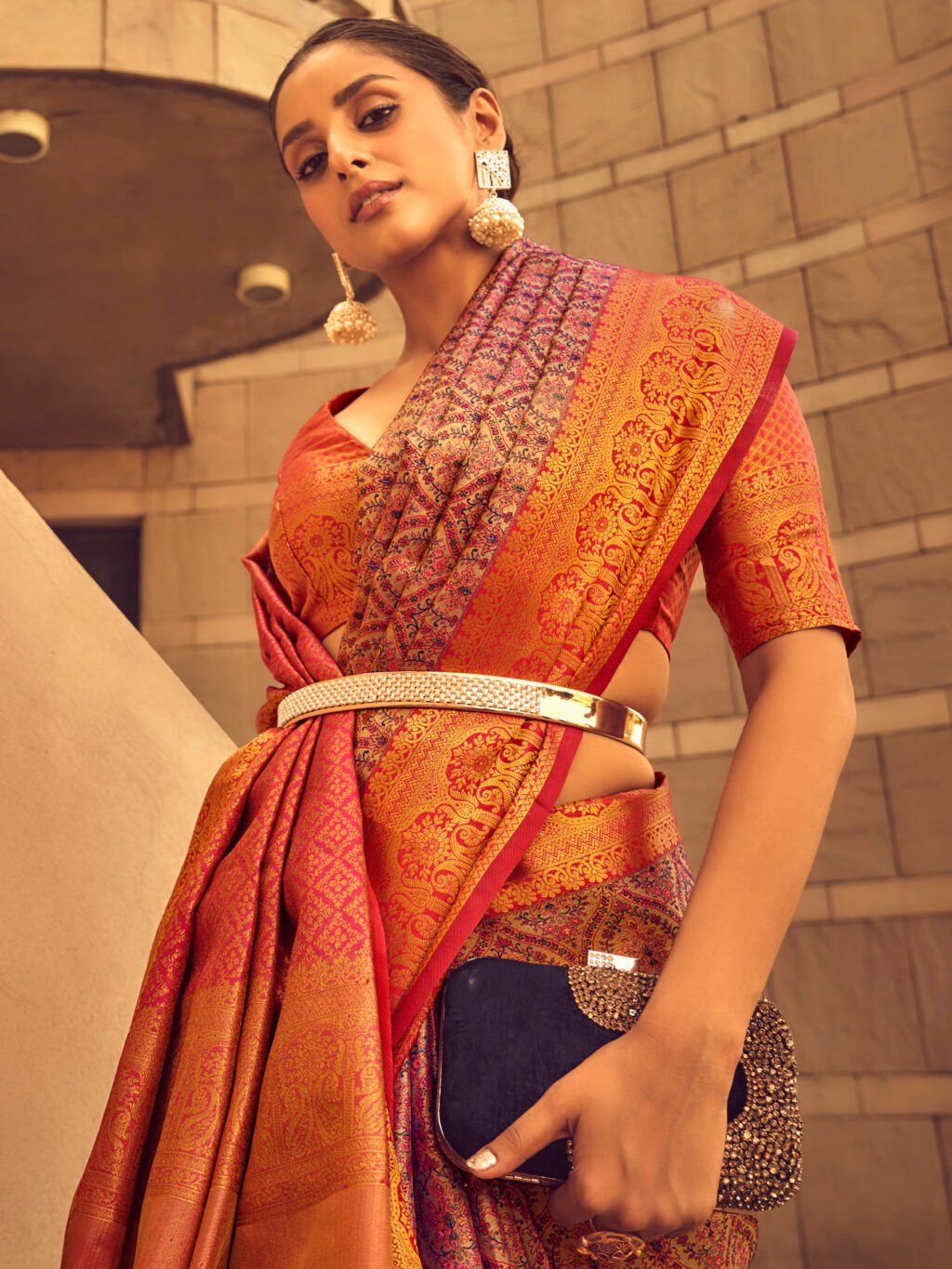 showcasing the beauty and craftsmanship of Traditional Saree.