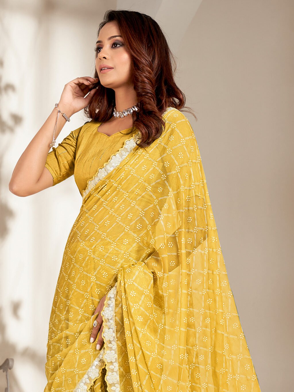 showcasing the beauty and craftsmanship of Silk Saree.