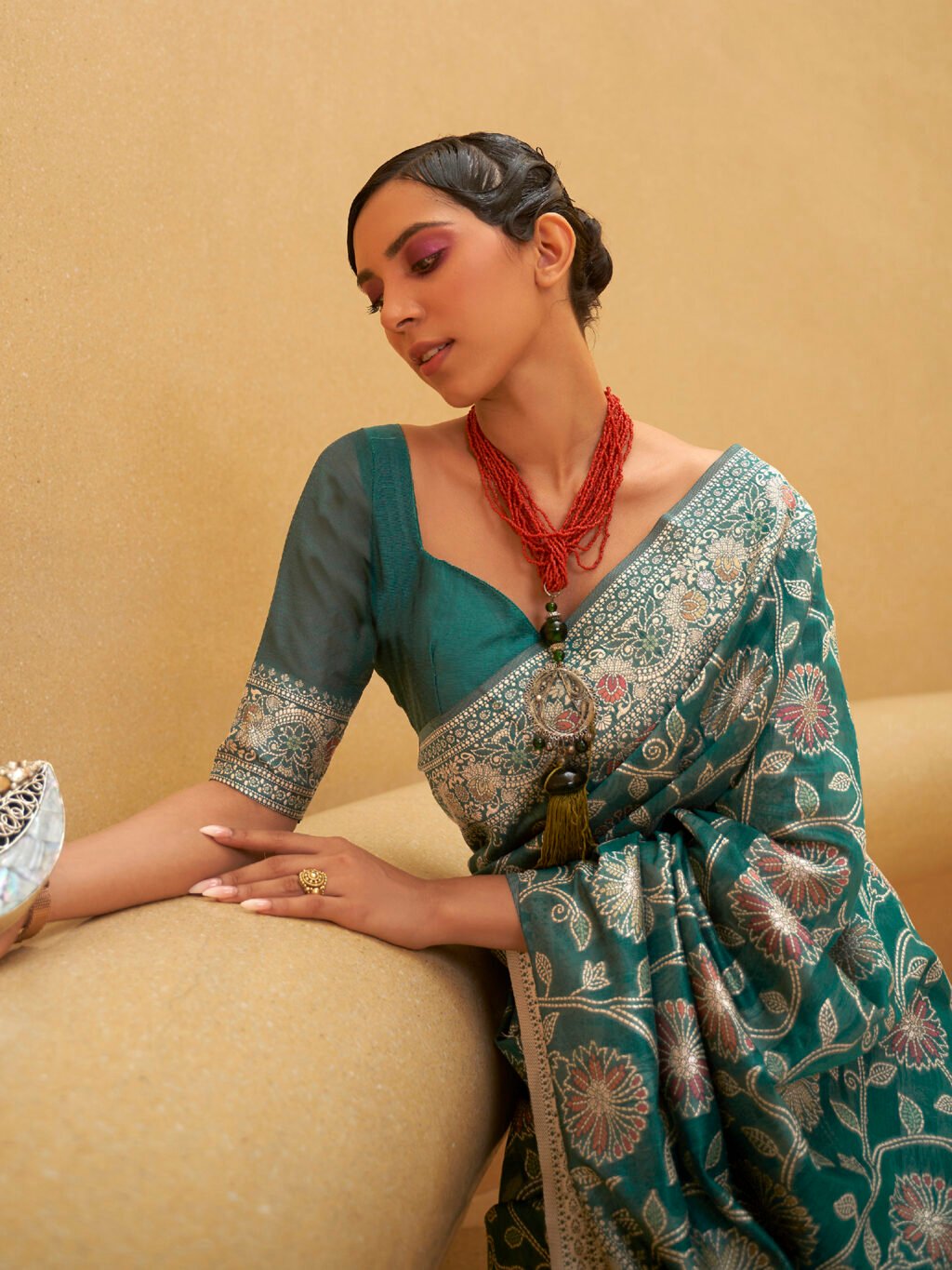 showcasing the beauty and craftsmanship of Traditional Saree.