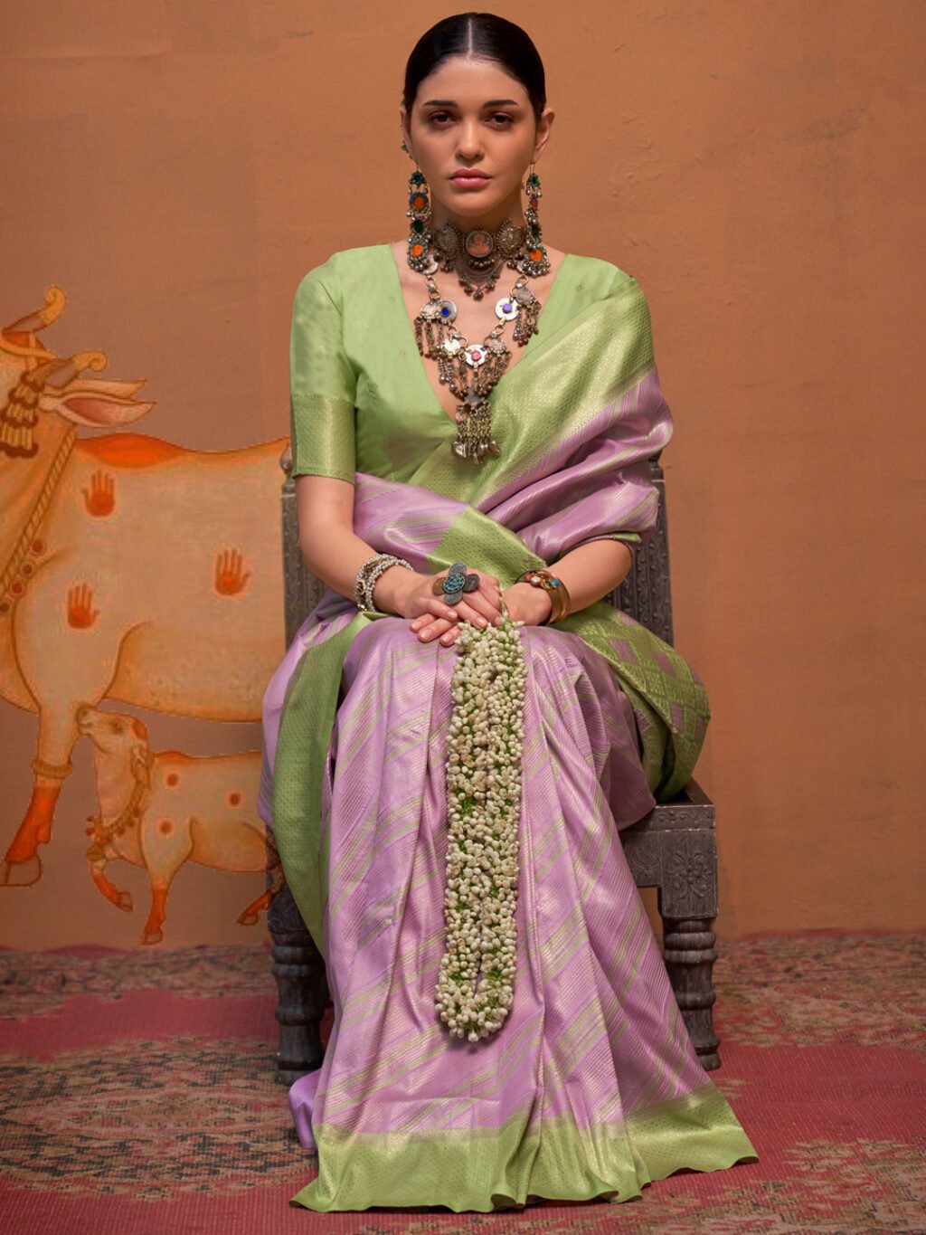 showcasing the beauty and craftsmanship of Party Wear Saree.