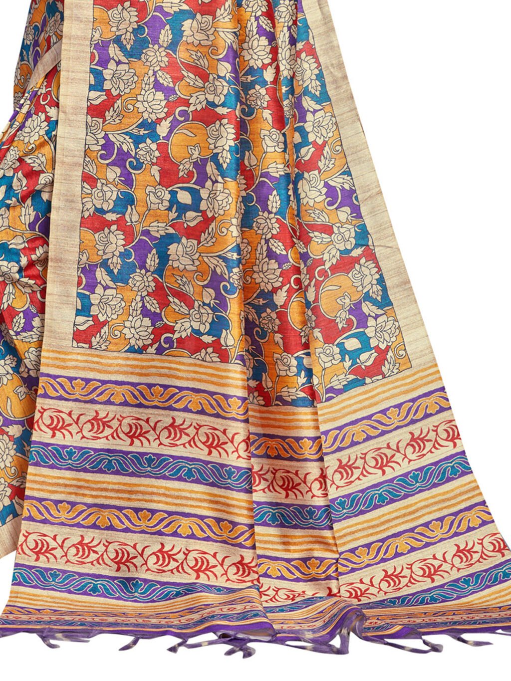 Multicolored Silk Saree - Image 4