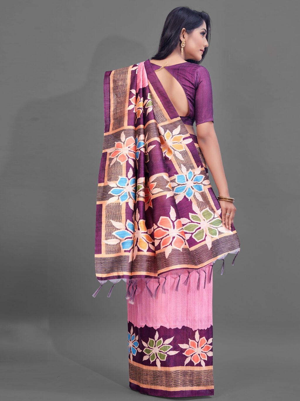 showcasing the beauty and craftsmanship of Silk Saree.