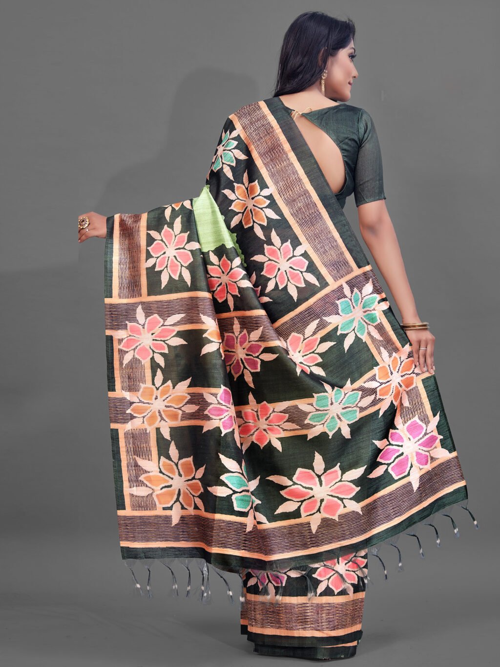 showcasing the beauty and craftsmanship of Designer Saree.