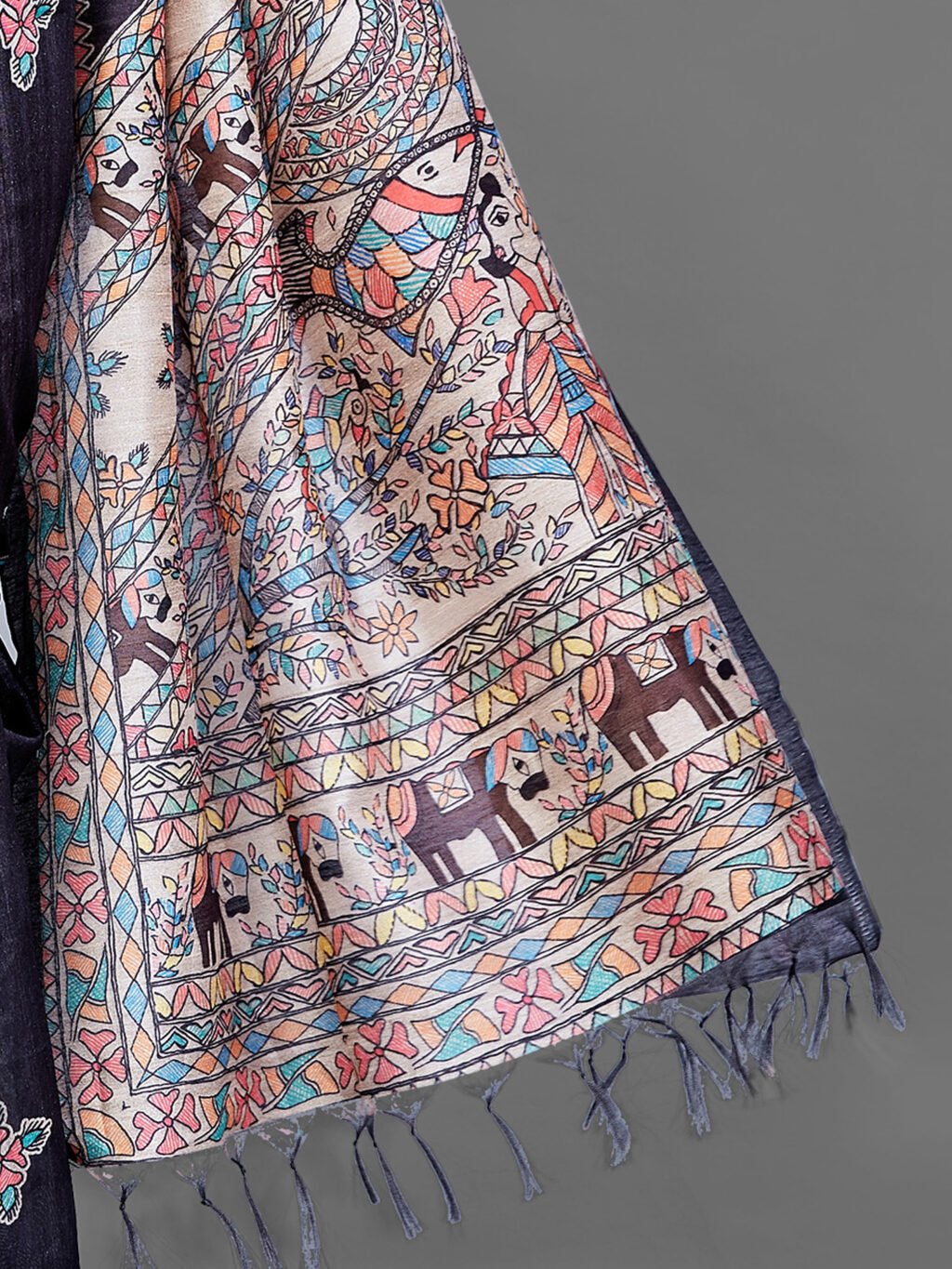 Black Silk Saree - Image 4