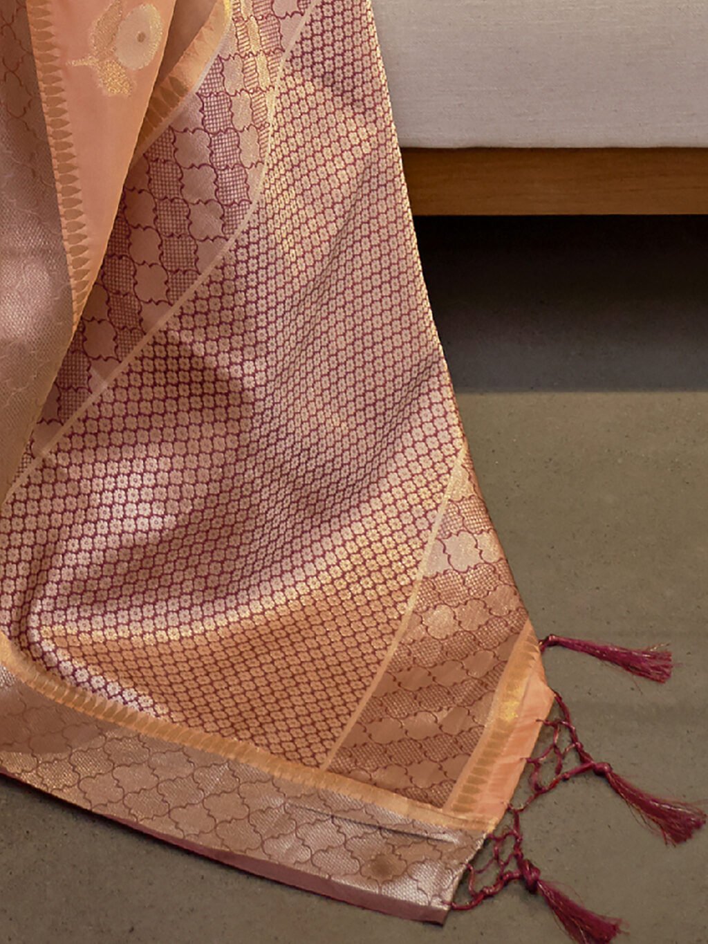 Peach Saree - Image 4