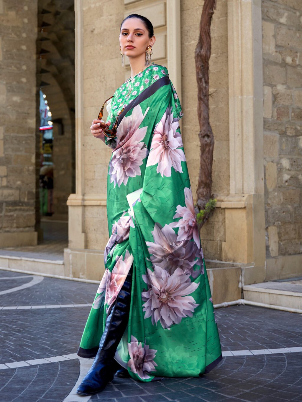 Image of Green Silk Saree