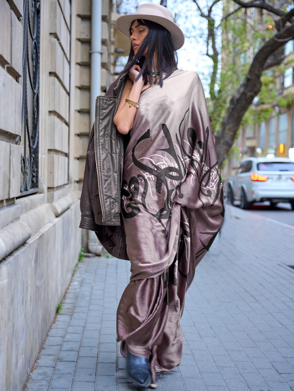 showcasing the beauty and craftsmanship of Party Wear Saree.