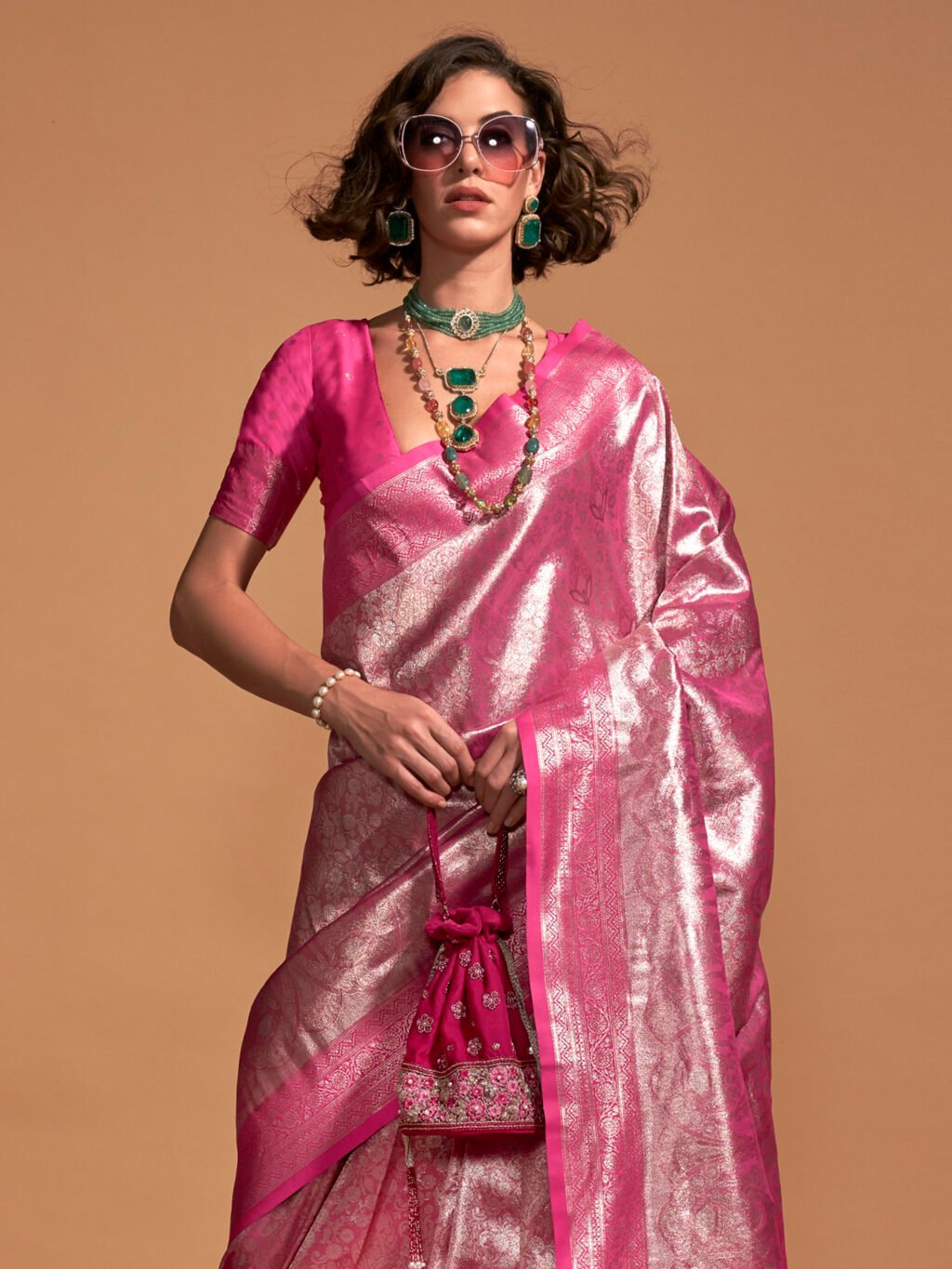 showcasing the beauty and craftsmanship of Designer Saree.