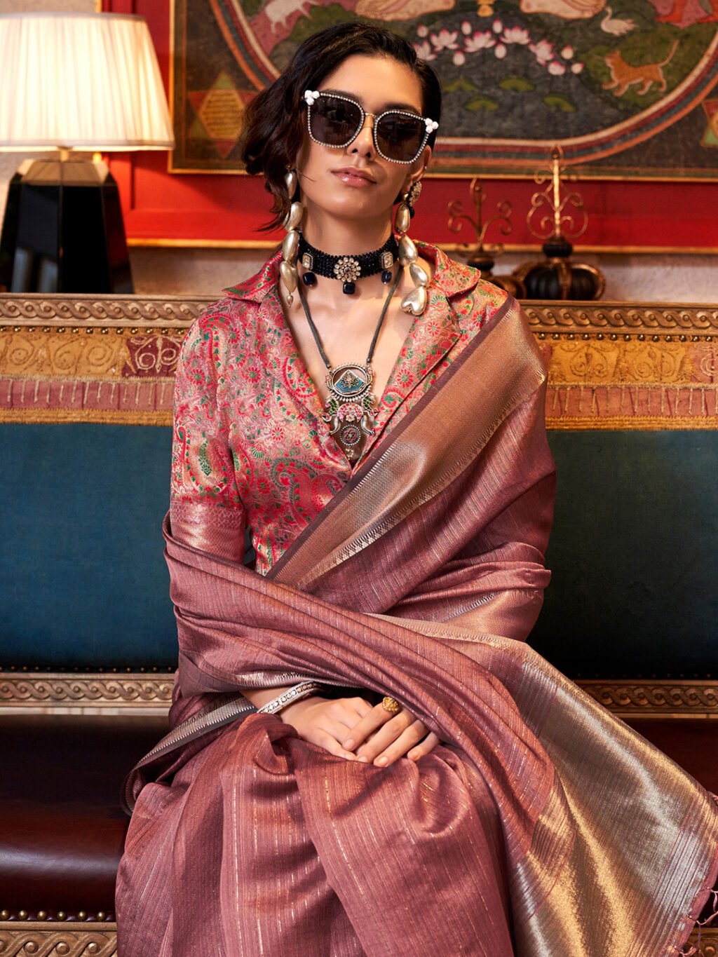 showcasing the beauty and craftsmanship of Festive Saree.