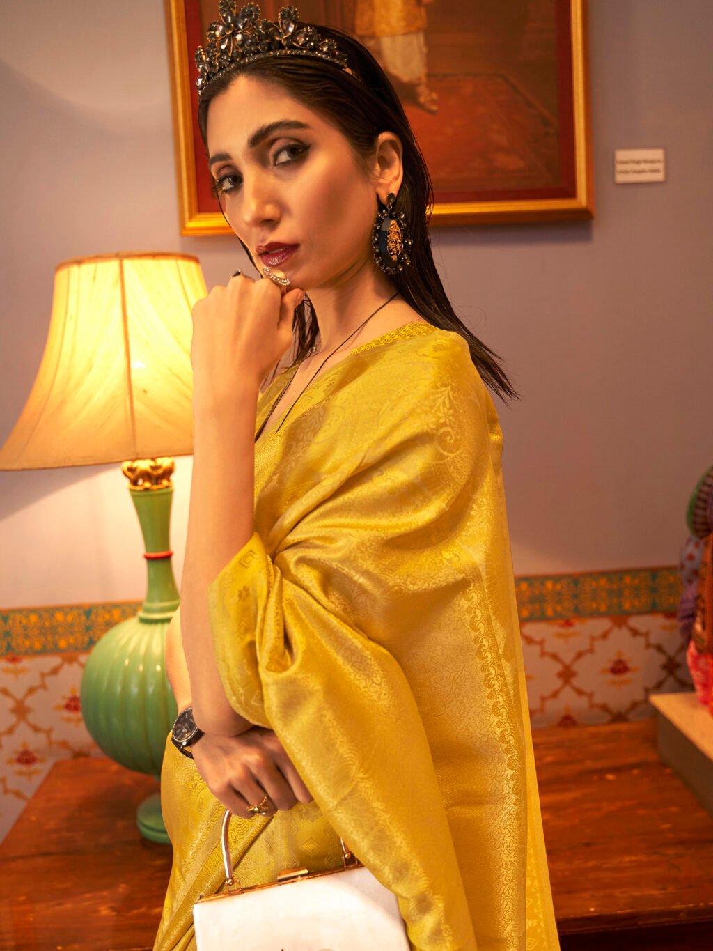 showcasing the beauty and craftsmanship of Party Wear Saree.
