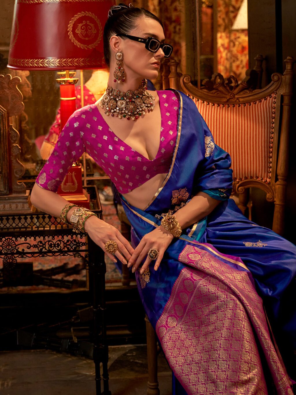 showcasing the beauty and craftsmanship of Silk Saree.