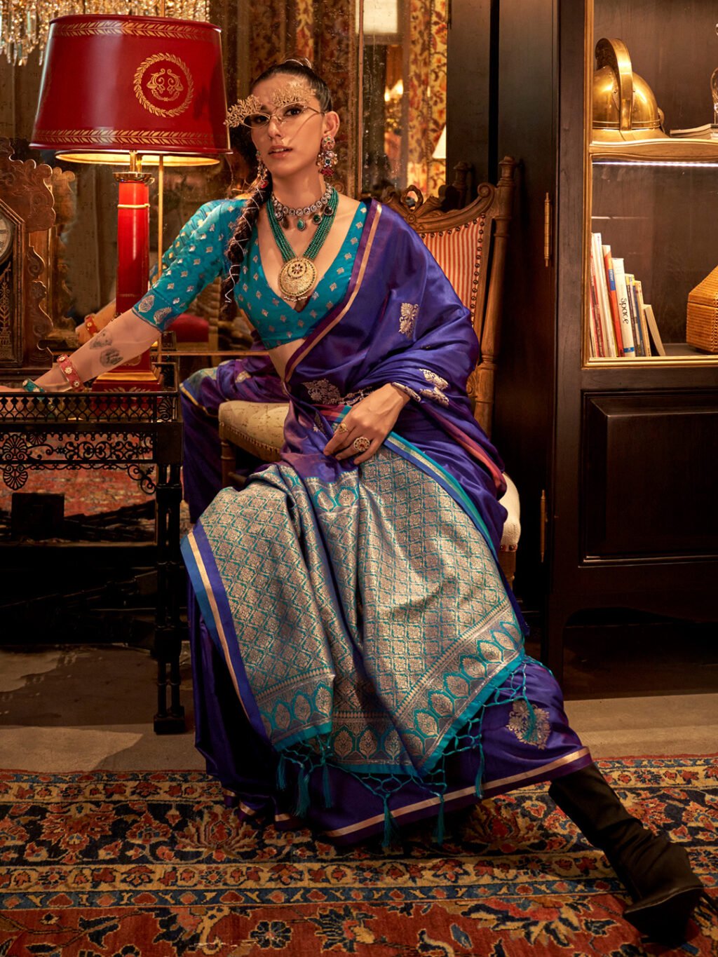 showcasing the beauty and craftsmanship of Designer Saree.