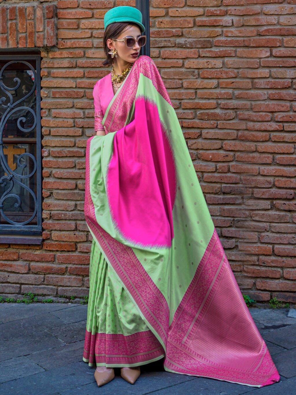 showcasing the beauty and craftsmanship of Party Wear Saree.