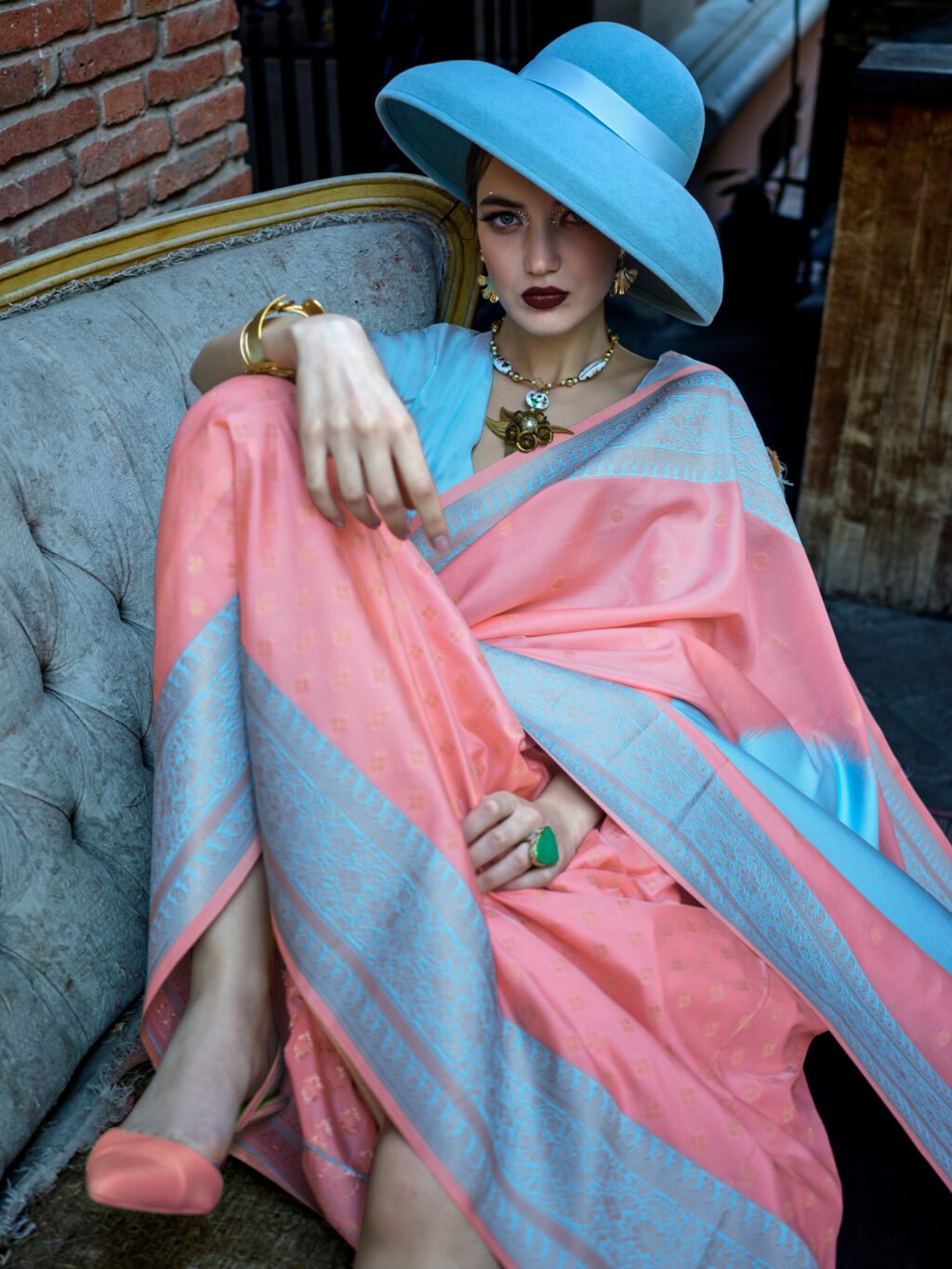 showcasing the beauty and craftsmanship of Traditional Saree.