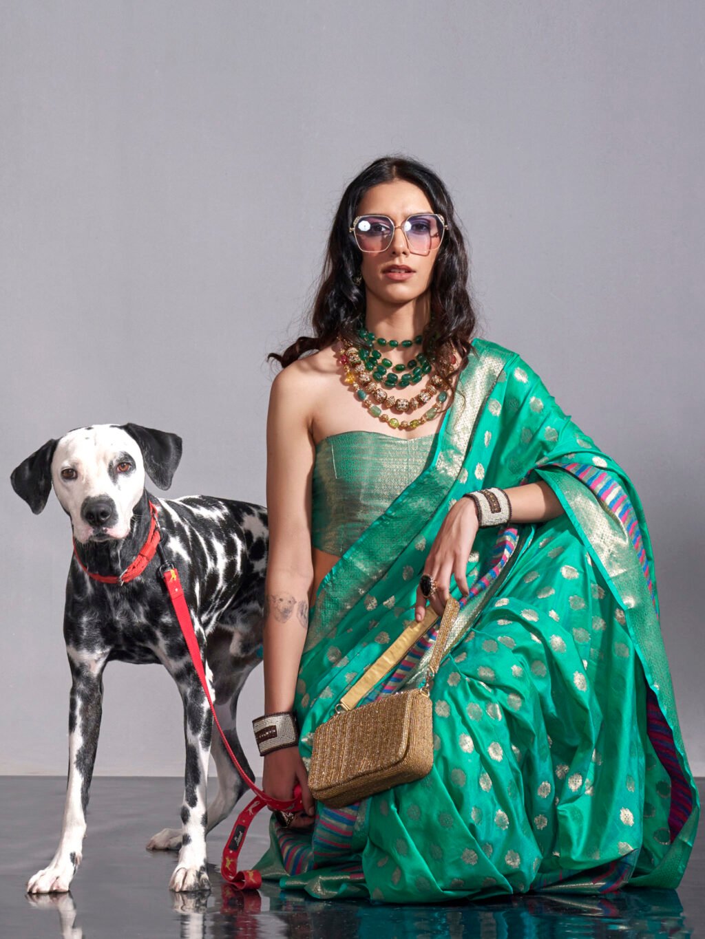 showcasing the beauty and craftsmanship of Designer Saree.