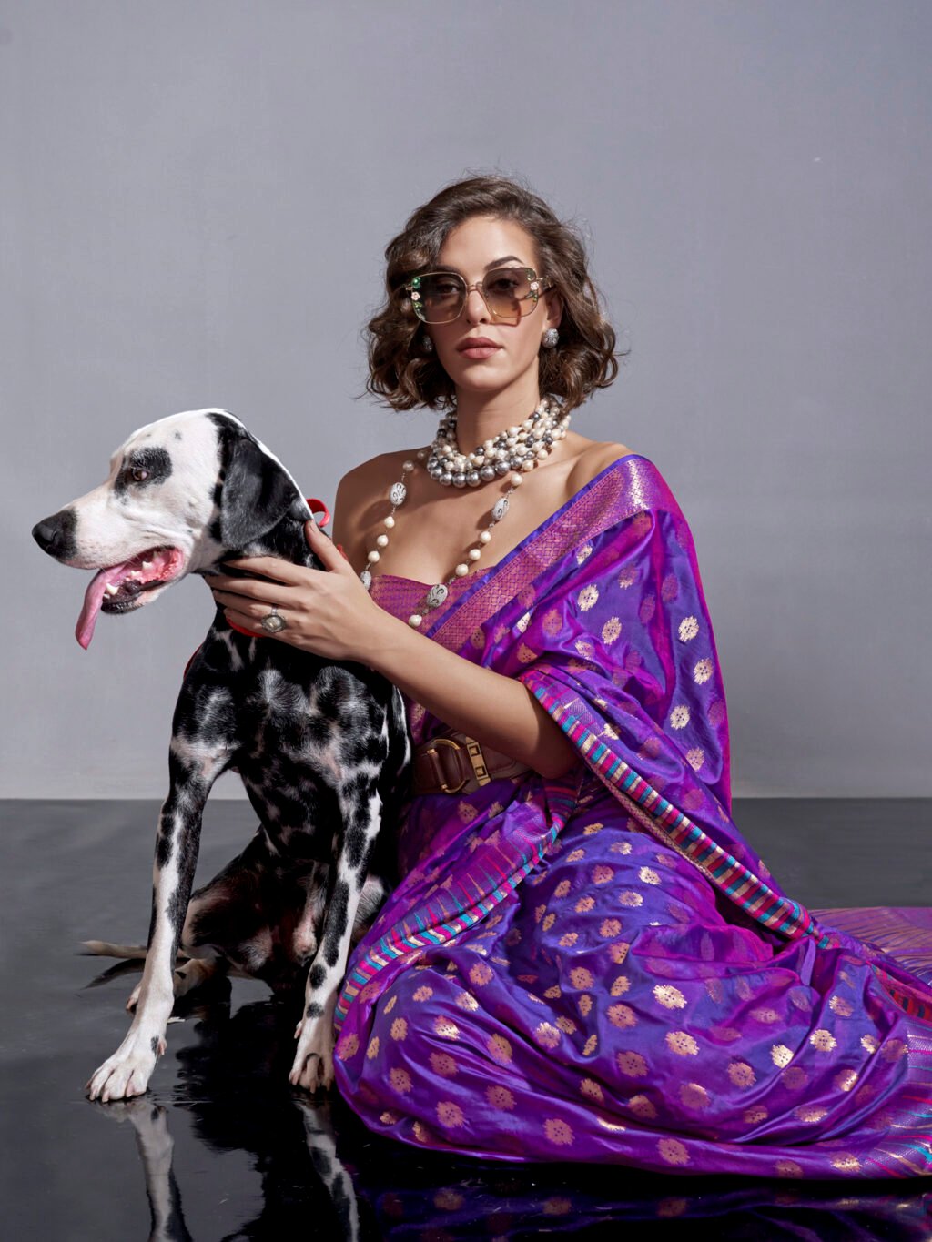 showcasing the beauty and craftsmanship of Designer Saree.