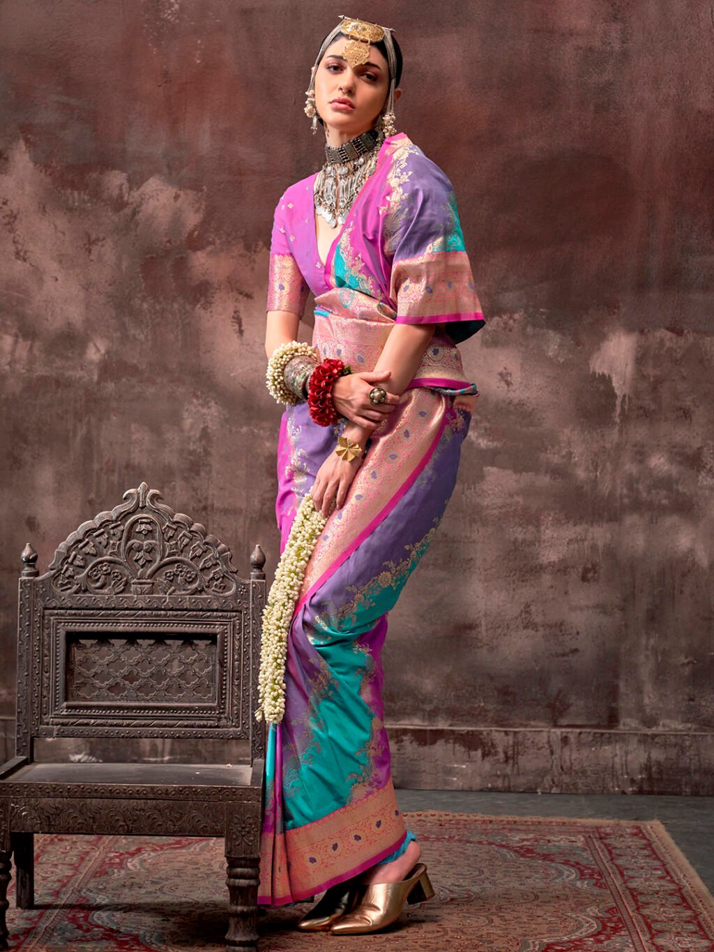 showcasing the beauty and craftsmanship of Designer Saree.