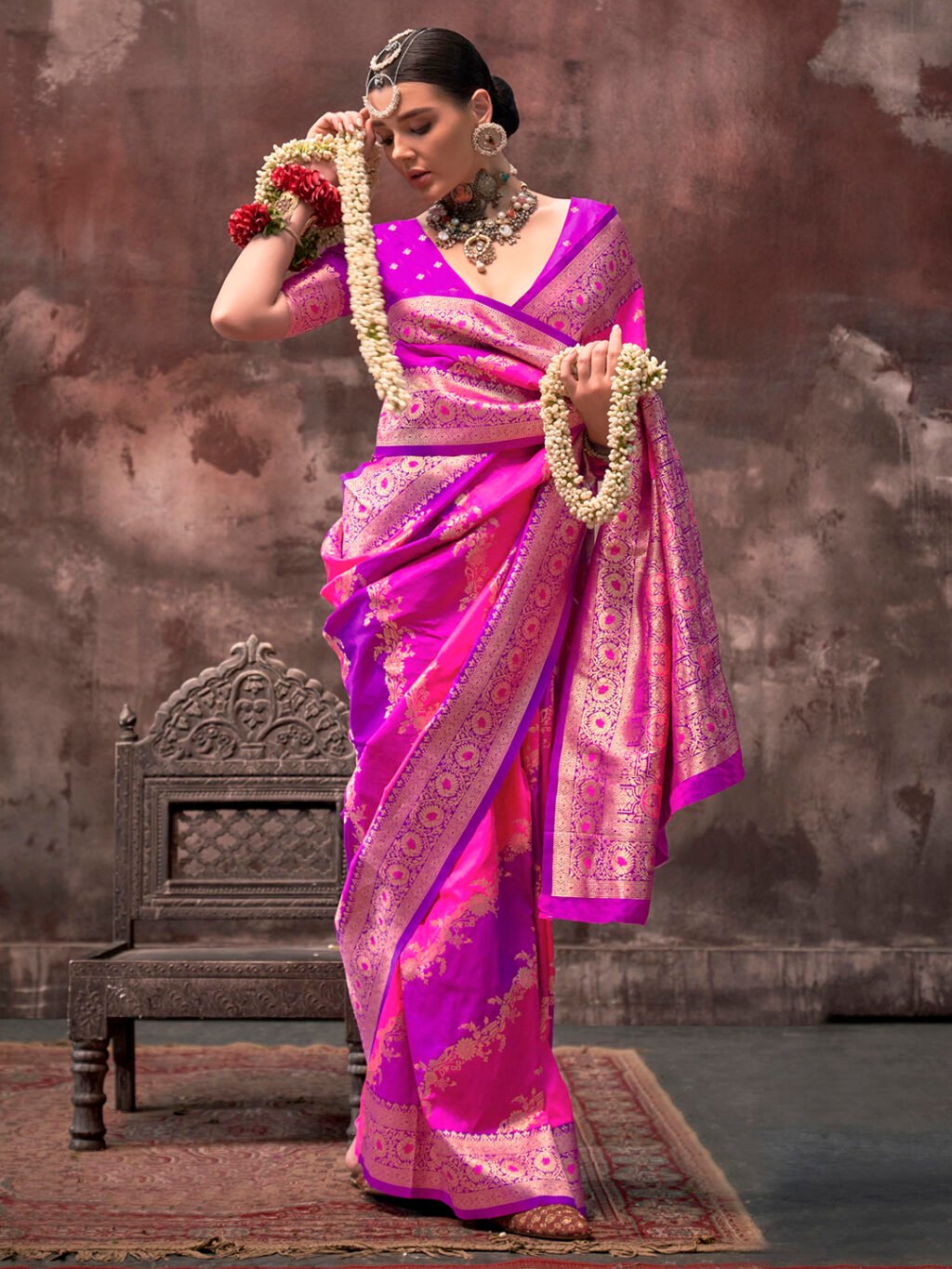 showcasing the beauty and craftsmanship of Designer Saree.