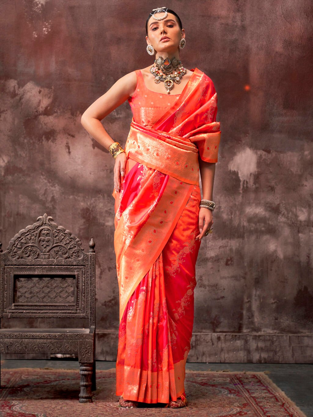 showcasing the beauty and craftsmanship of Traditional Saree.