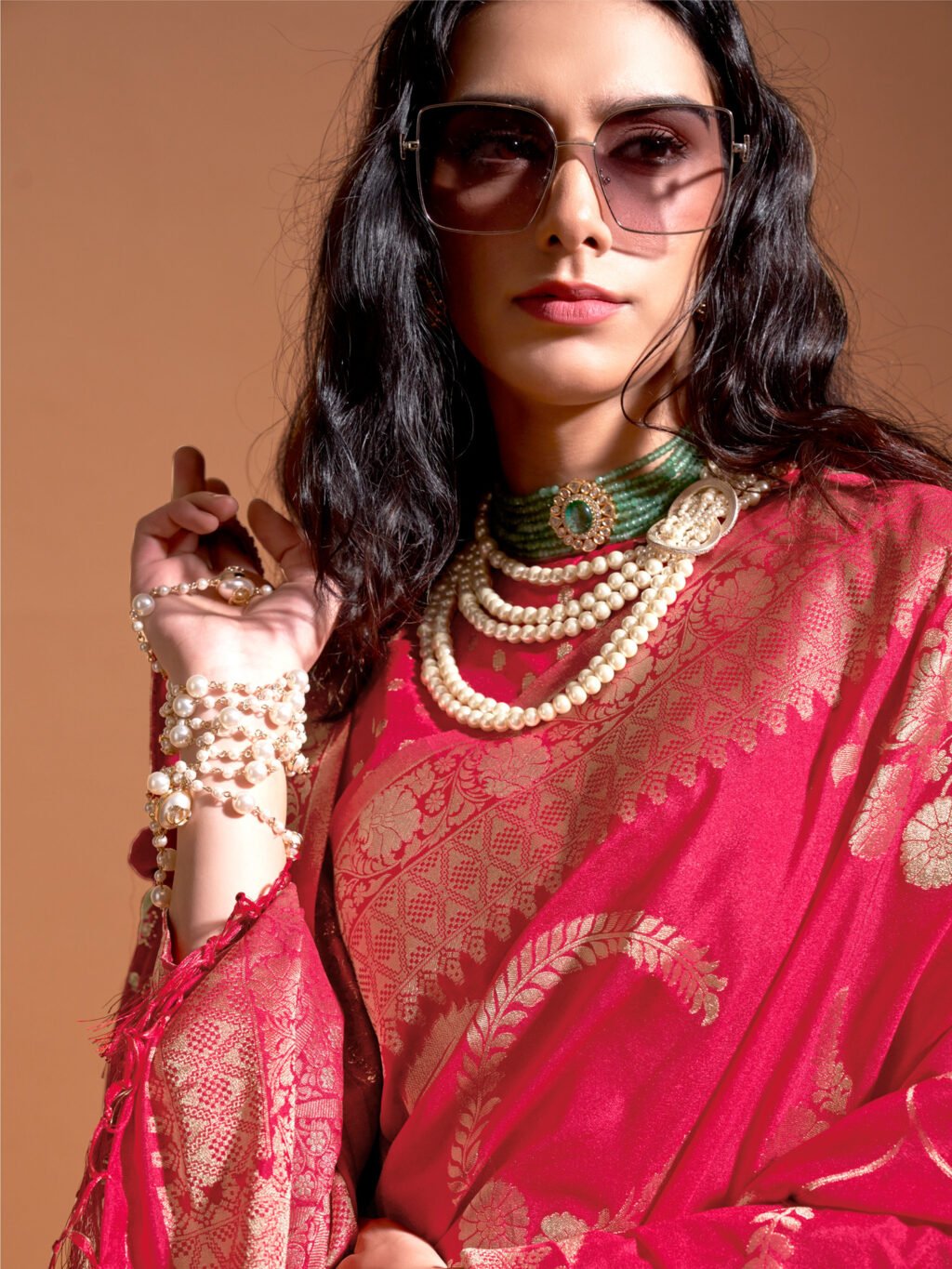 showcasing the beauty and craftsmanship of Silk Saree.
