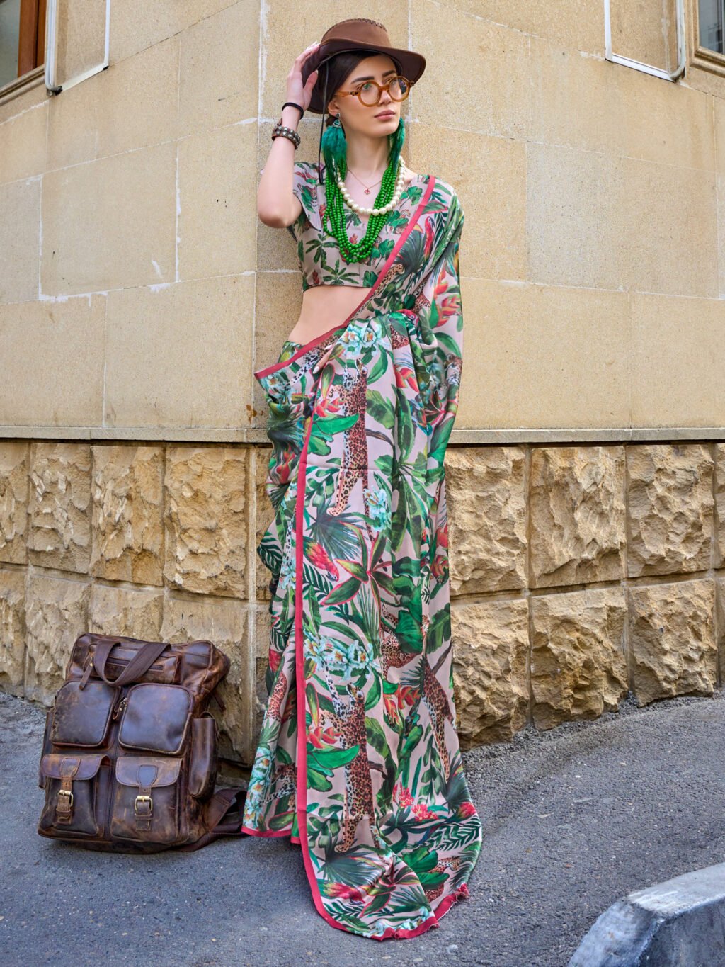 showcasing the beauty and craftsmanship of Party Wear Saree.